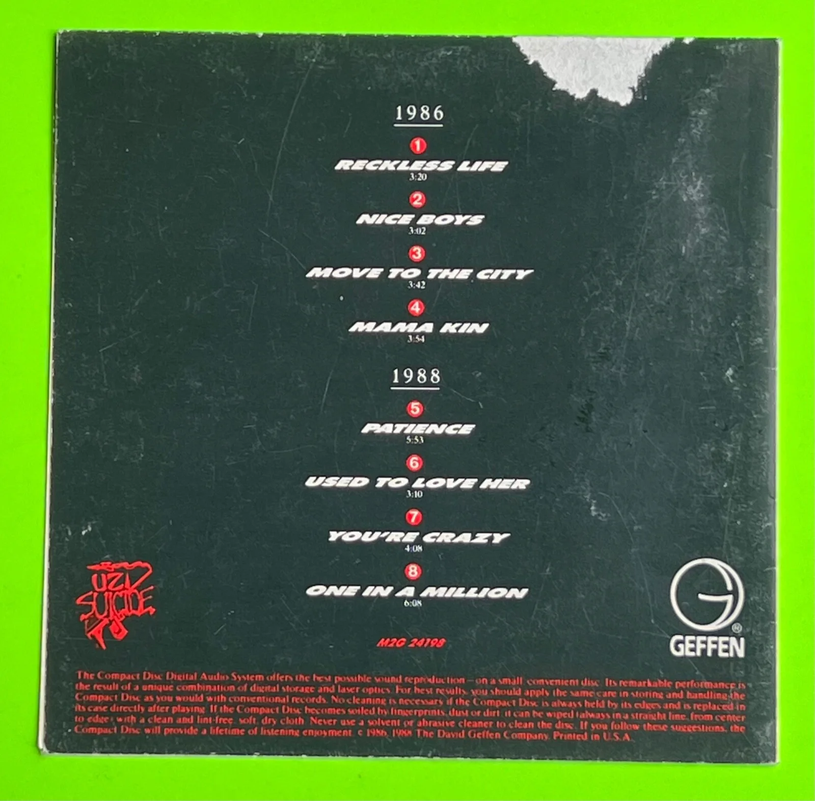 GNR Guns N Roses SIGNED Autographed Lies CD Cover Slash Duff Steven with ACOA, image 4