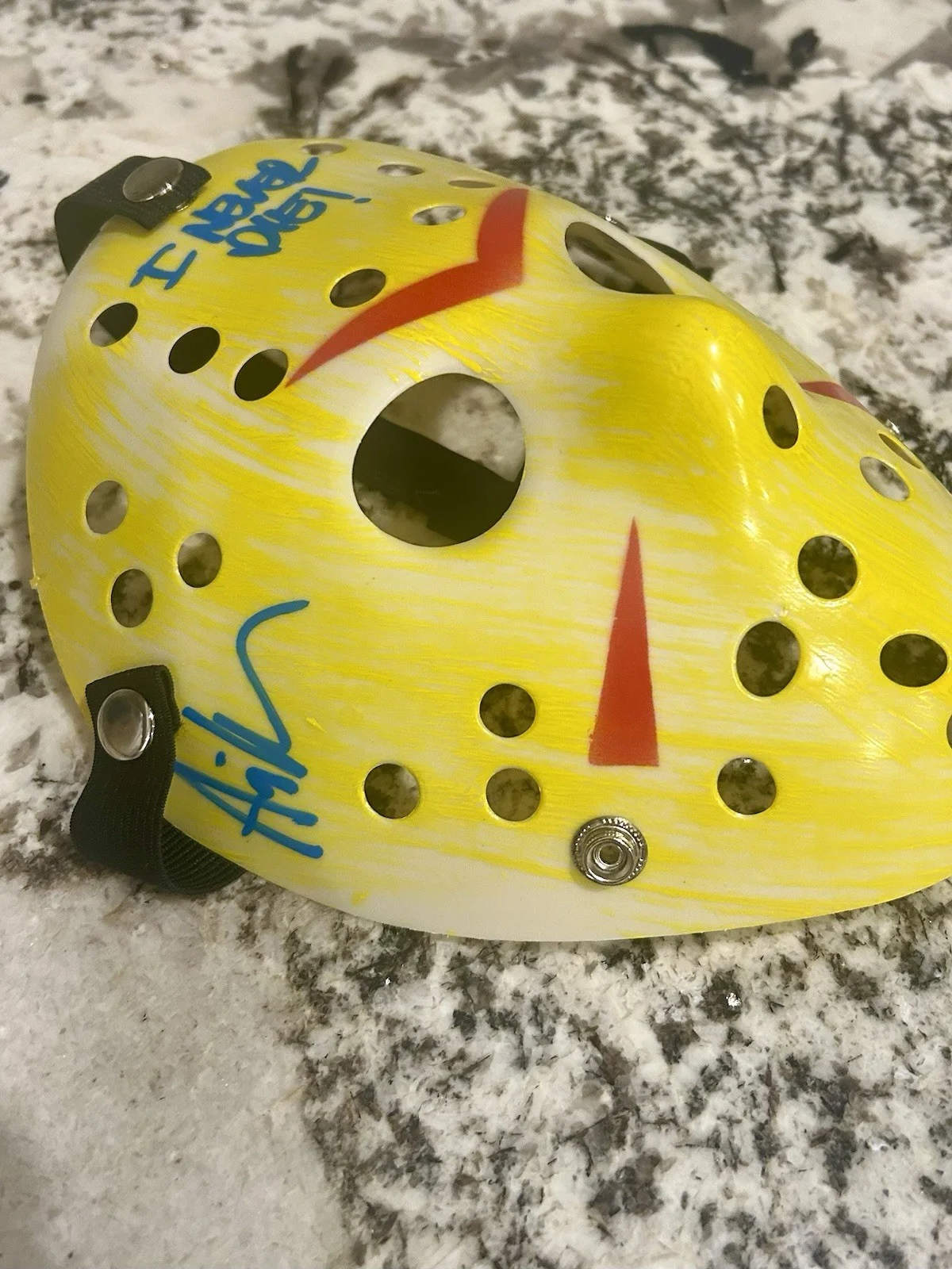 Ari Lehman Jason 1 Signed Mask “I Never Die!” Beckett COA W/Headstrap, изображение 2