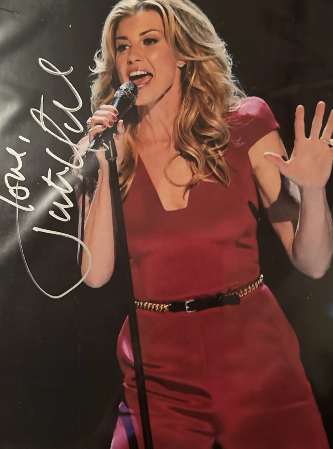 *READ* Country Music artist Faith Hill Autographed 8x10 Photo Genuine Signature, изображение 2