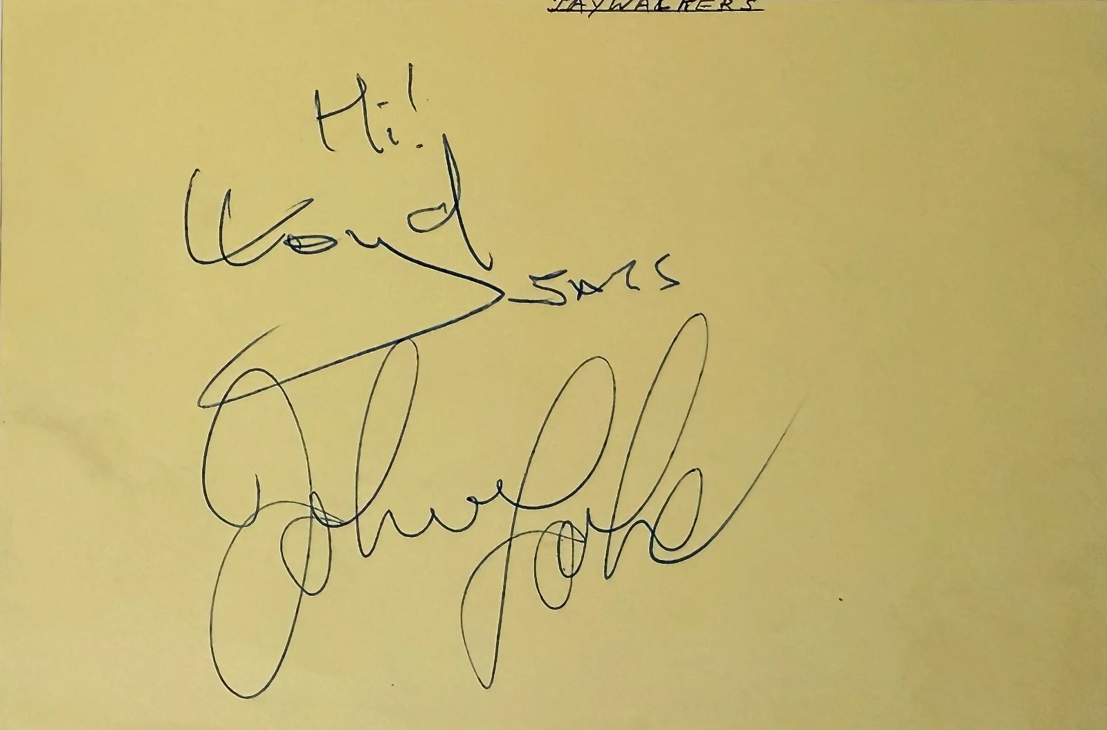 THE JAYWALKERS 1960s British Instrumental Group Signed Autographs 4x6 ALBUM PAGE, изображение 3