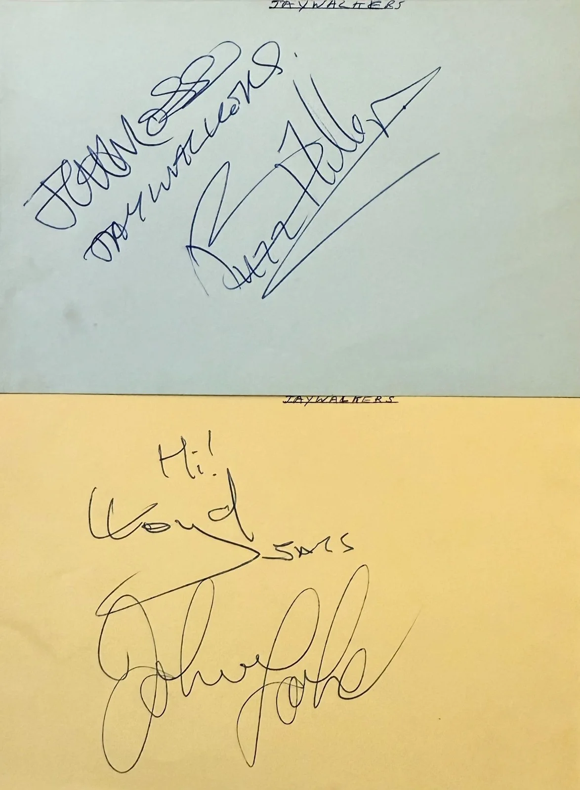 THE JAYWALKERS 1960s British Instrumental Group Signed Autographs 4x6 ALBUM PAGE, изображение 4