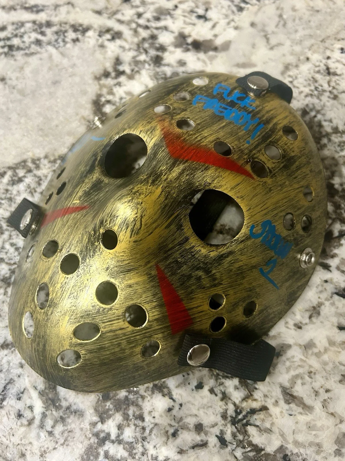 Ari Lehman Jason 1 Signed Mask “F**K Freddy!” Beckett COA W/Headstrap, image 3