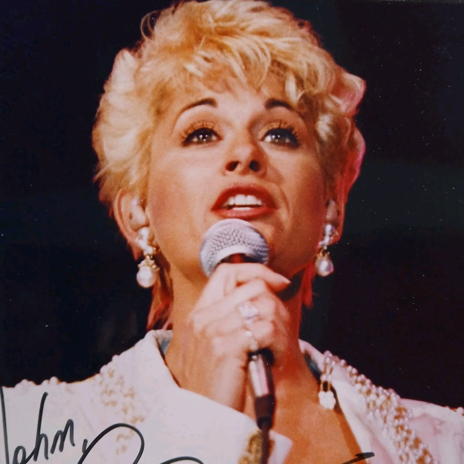 lorrie morgan signed photo 96 war paint shakin' things up singer country music, изображение 5