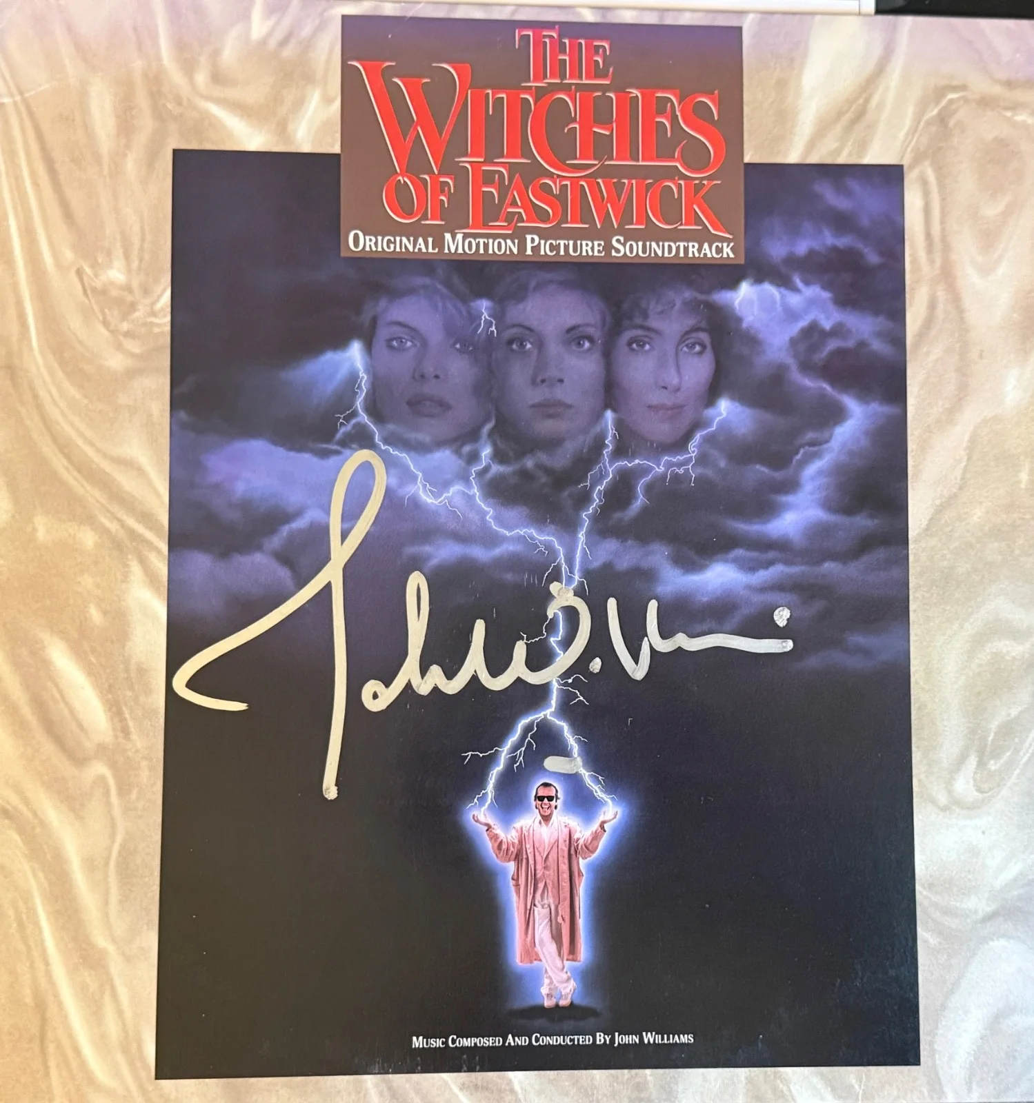 John williams — John Williams Signed The Witches Of Eastwick Soundtrack Lp Star Wars W ACOA & K9, изображение 3