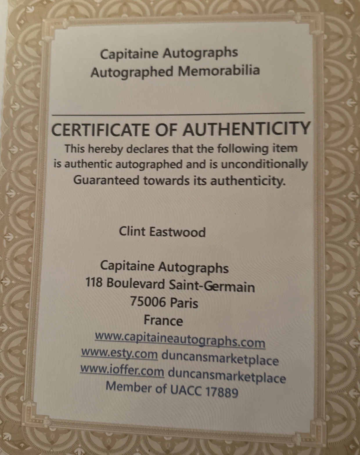 Clint Eastwood autographed 8x10 signed photo coa, изображение 3