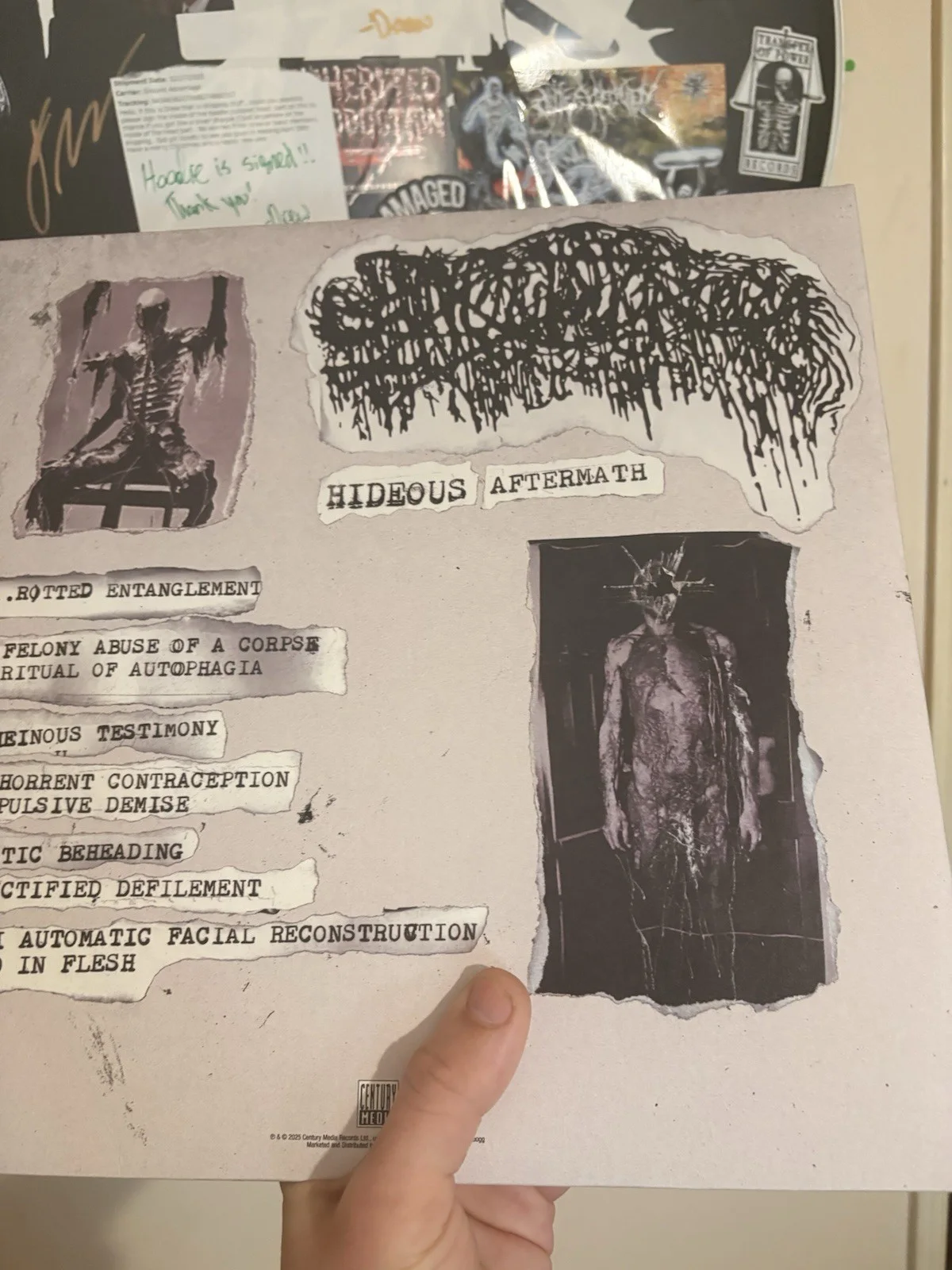 Sanguisugabogg Hideous Aftermath Signed clear variant vinyl, image 2