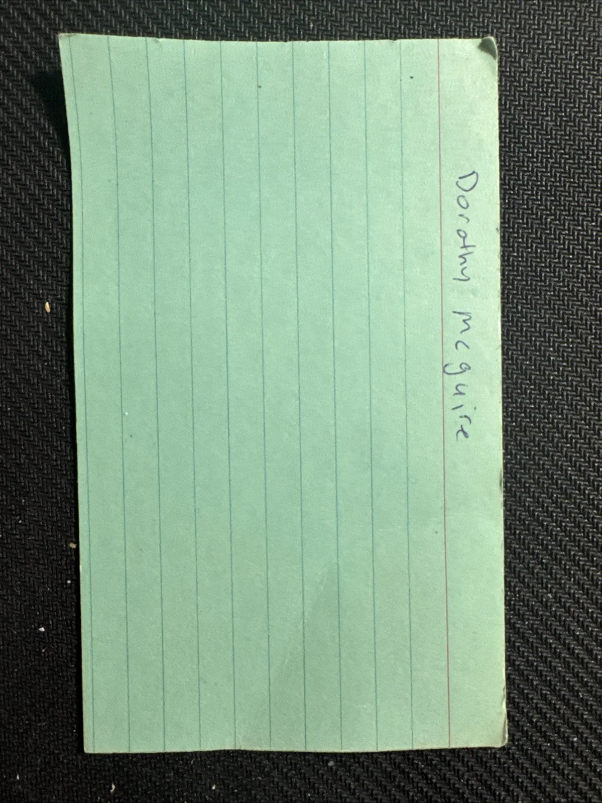 Dorothy McGuire Signed Index Card 3”X5” Old Yeller Gentleman's Agreement, изображение 2