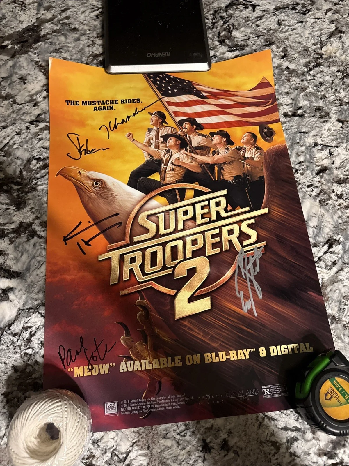 Super Troopers 2 Cast Signed 5x Poster from SDCC, image 2