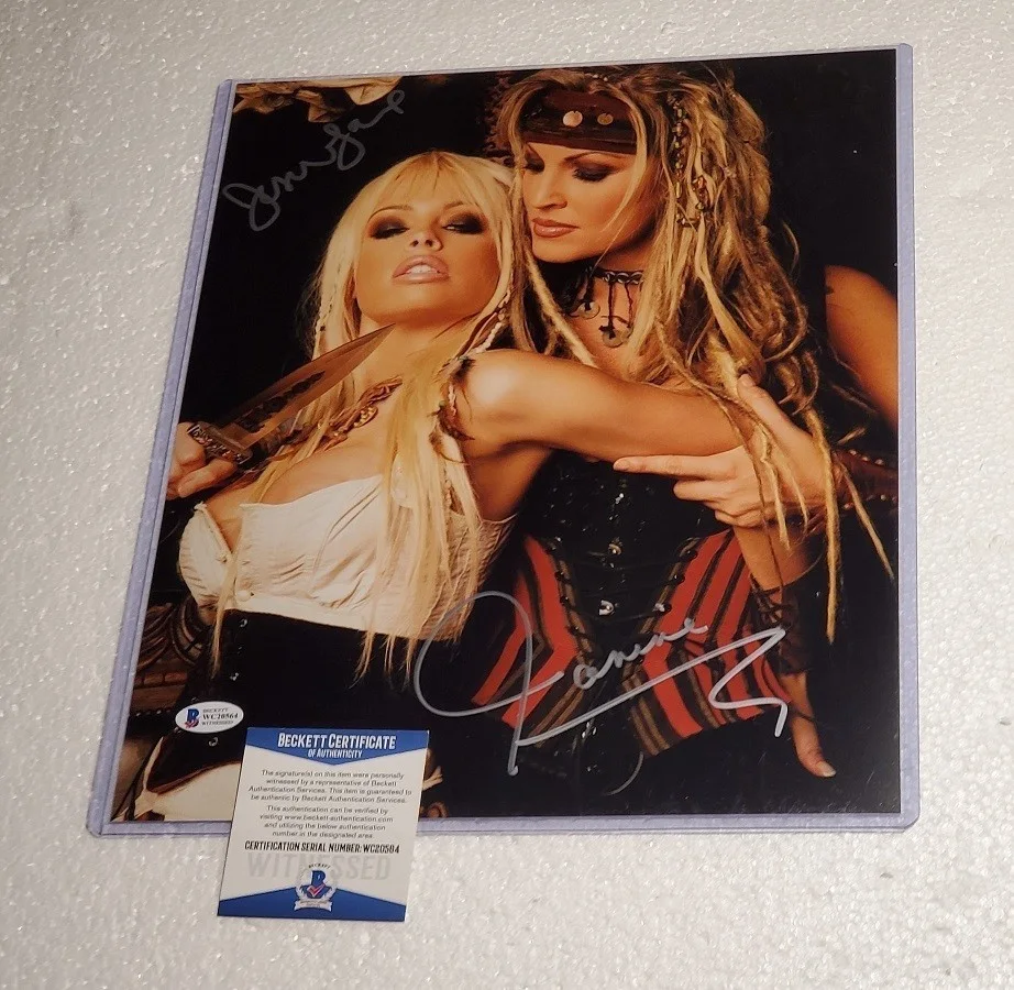 Jesse Jane & Janine Lindemulder — Deceased Playboy Model Jesse Jane & Janine Lindemulder Signed 11 x 14 Photo BAS
