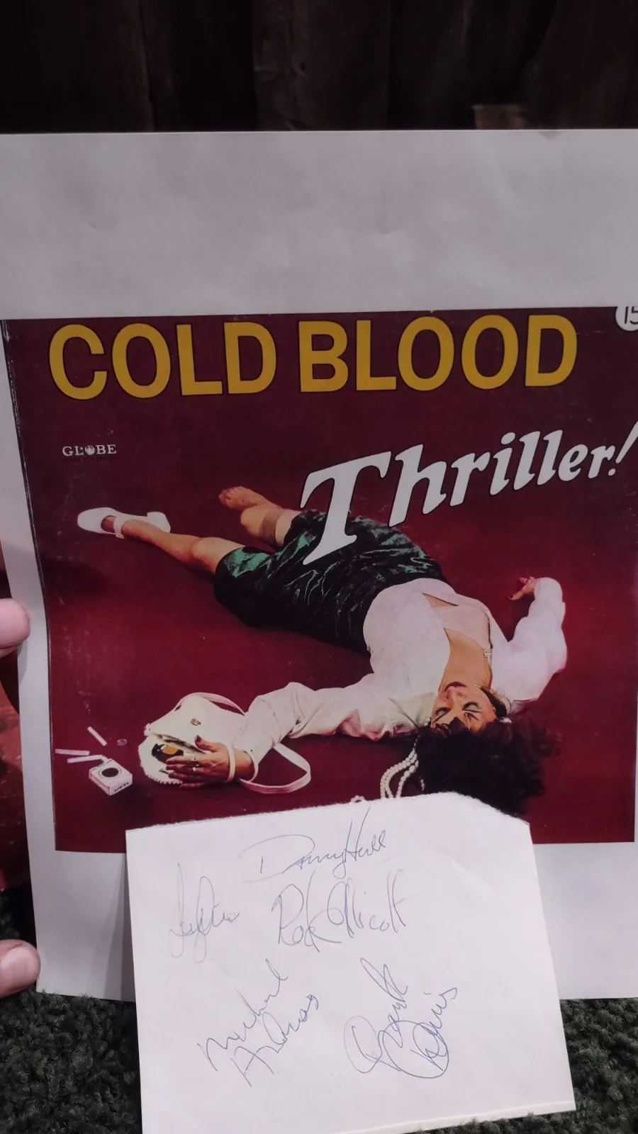 Cold Blood - 4 X 5 Paper Cut Signed By Lydia Pense And 4 Members Of Cold Blood, изображение 4