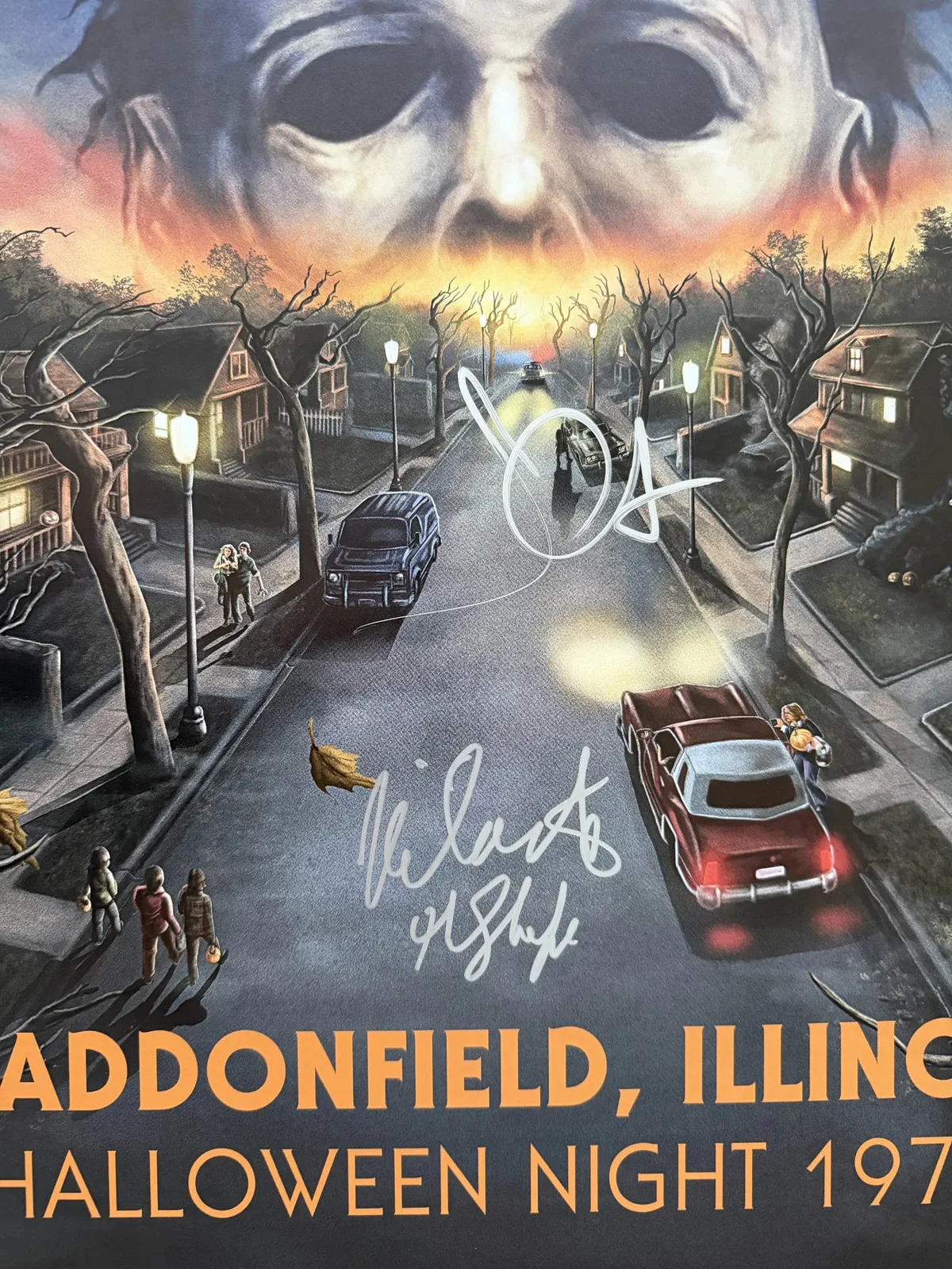 Nick Castle, John Carpenter — John Carpenter & Nick Castle signed 18x24 Poster The Shape, Michael Myers JSA, изображение 2