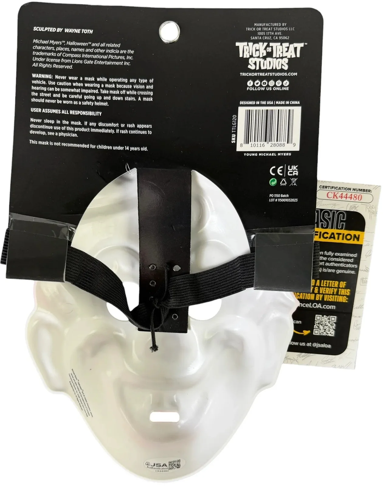 Daeg Faerch — Daeg Faerch signed Clown Mask Young Michael Myers Rob Zombie's Halloween JSA, изображение 2