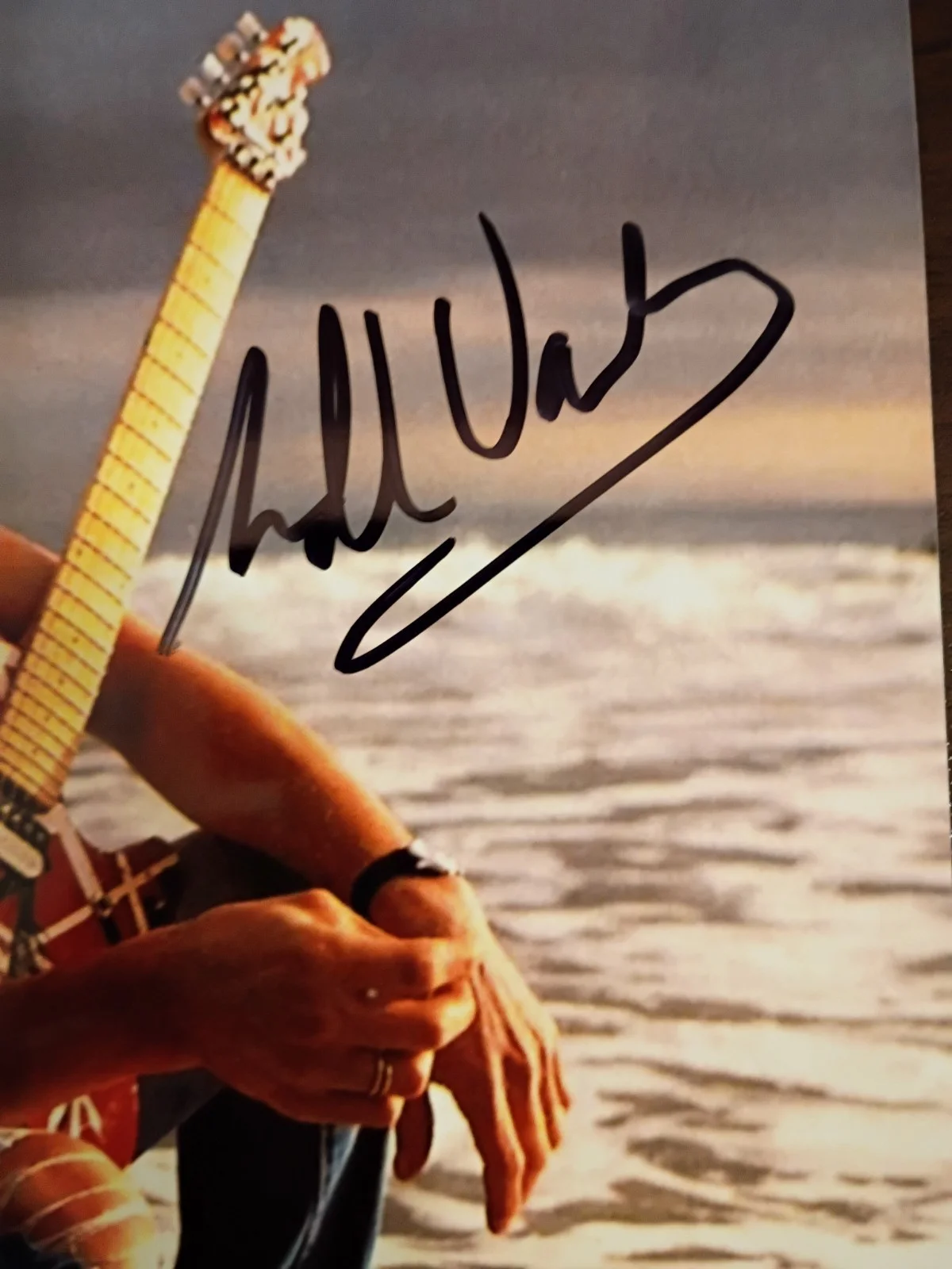 Eddie Van Halen Signed 8x10 Photo COA W/Matching Numbed Sticker, image 3