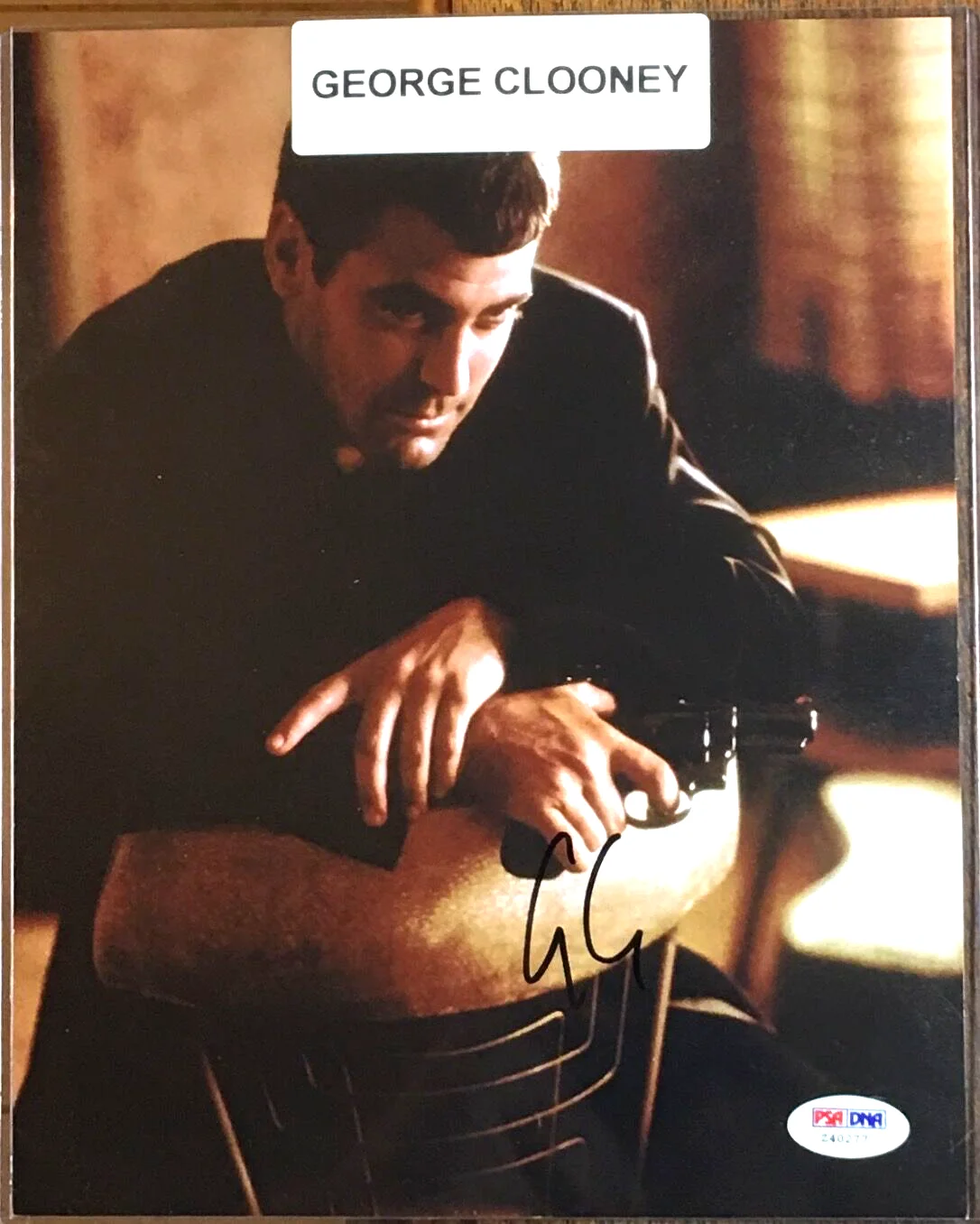 GEORGE CLOONEY — GEORGE CLOONEY SETH GECKO LEAF POP CENTURY PSA/DNA AUTOGRAPHED SIGNED PHOTO