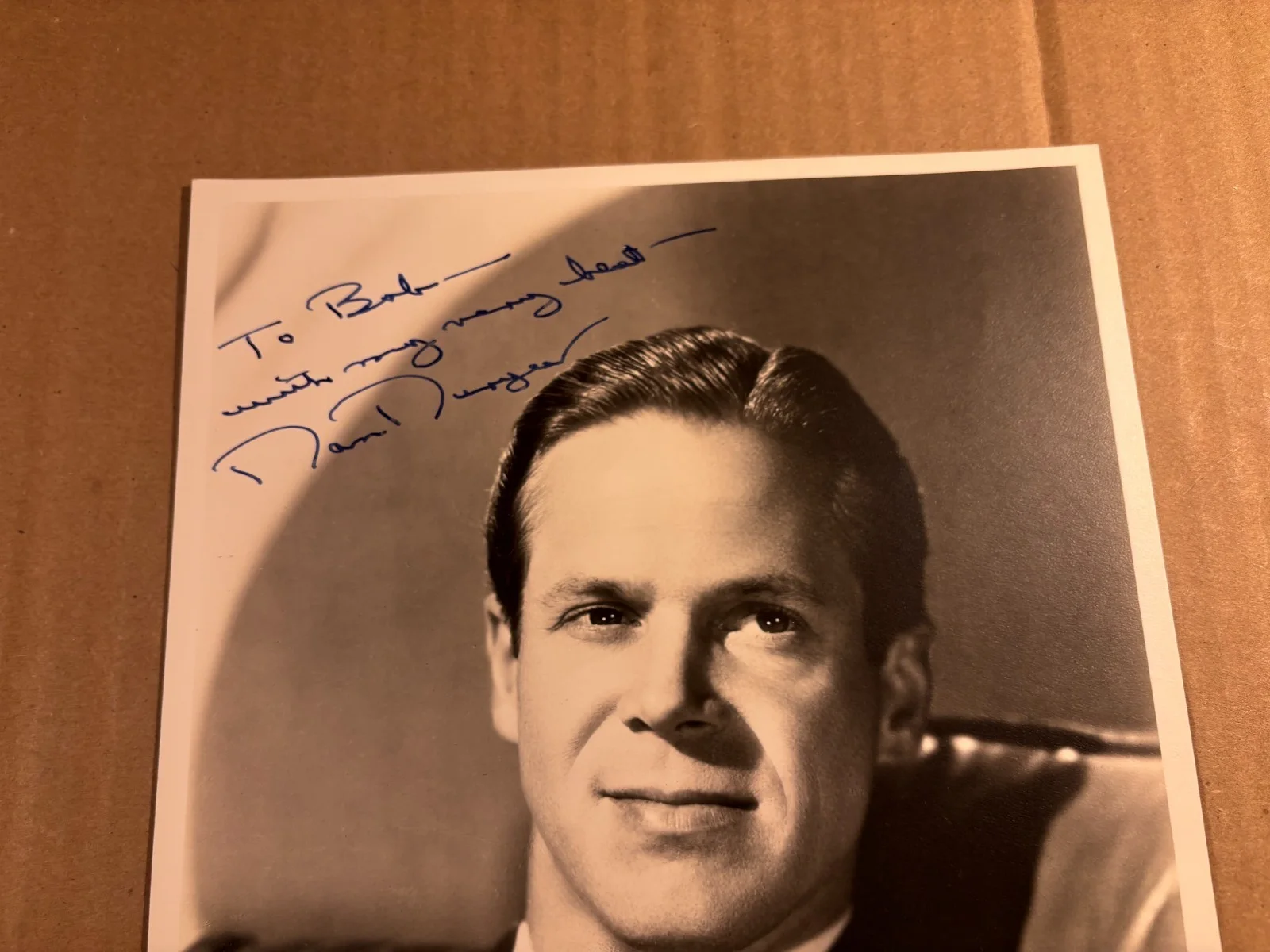 Dan Duryea Rare Very Early Autographed 8/10 Photo 40s Scarlet Street Litle Foxes, изображение 2