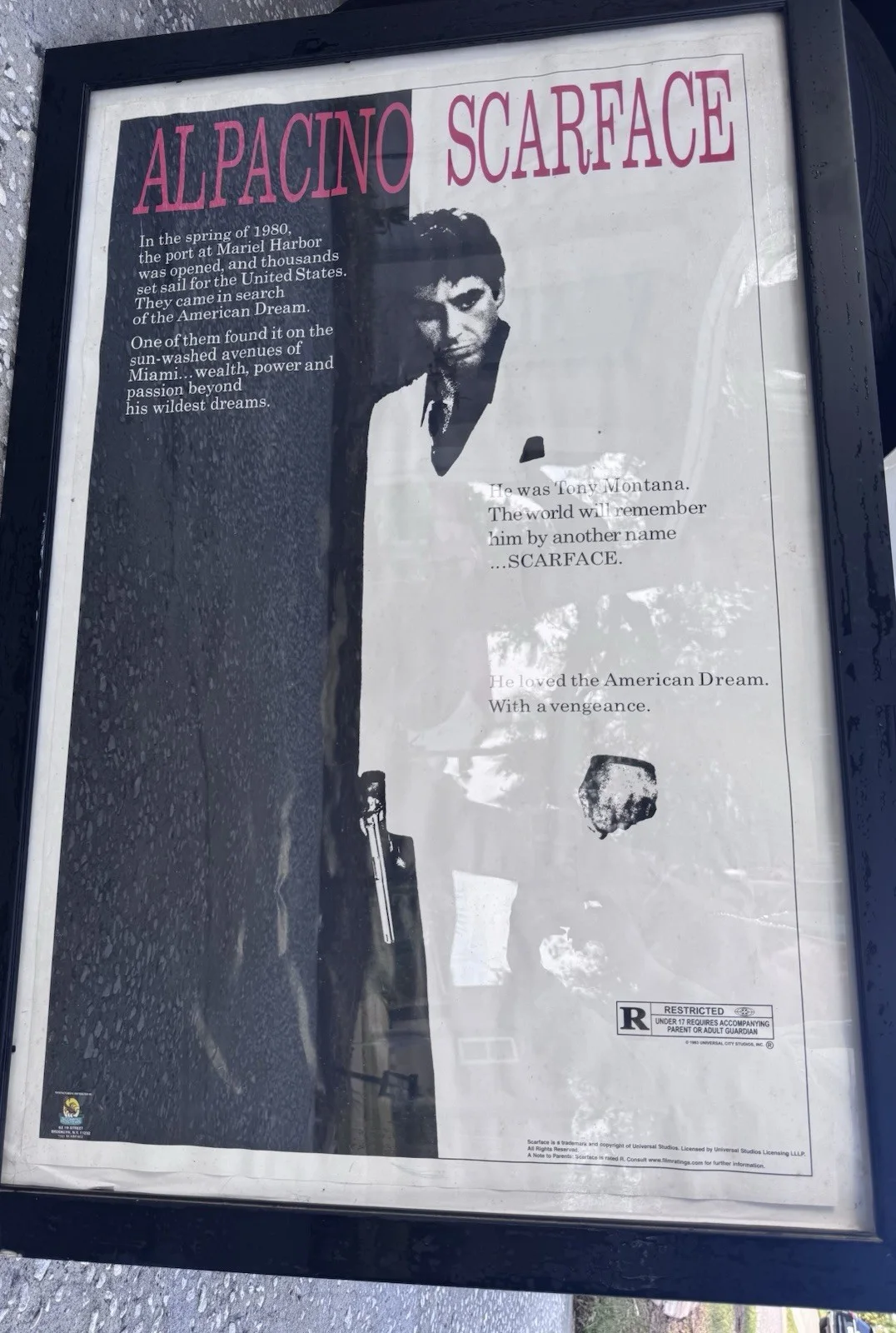 27 X 39 Al Pacino Scarface Movie Poster Frame Not Included, изображение 3