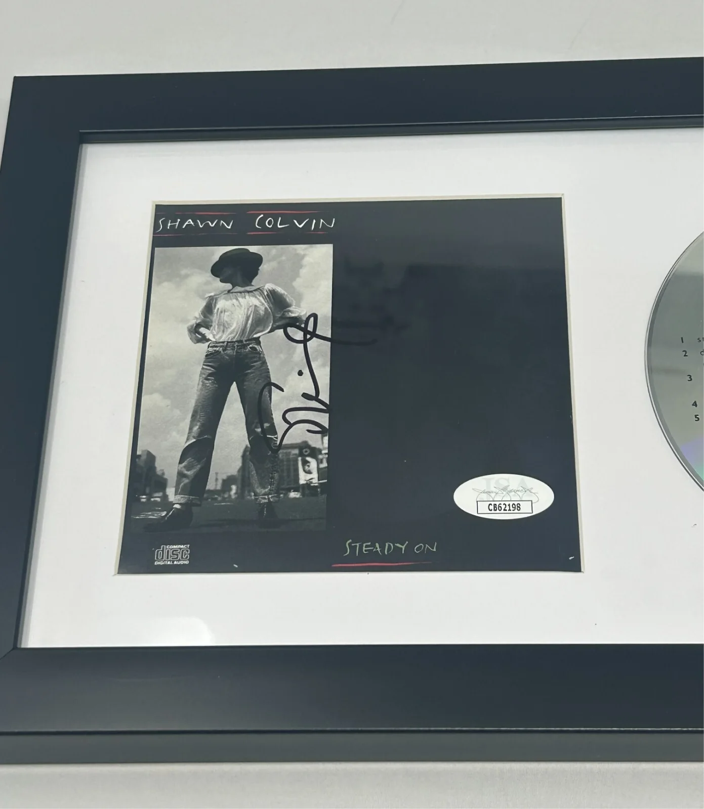 Shawn Colvin signed Steady On Framed CD Cover JSA COA, image 2