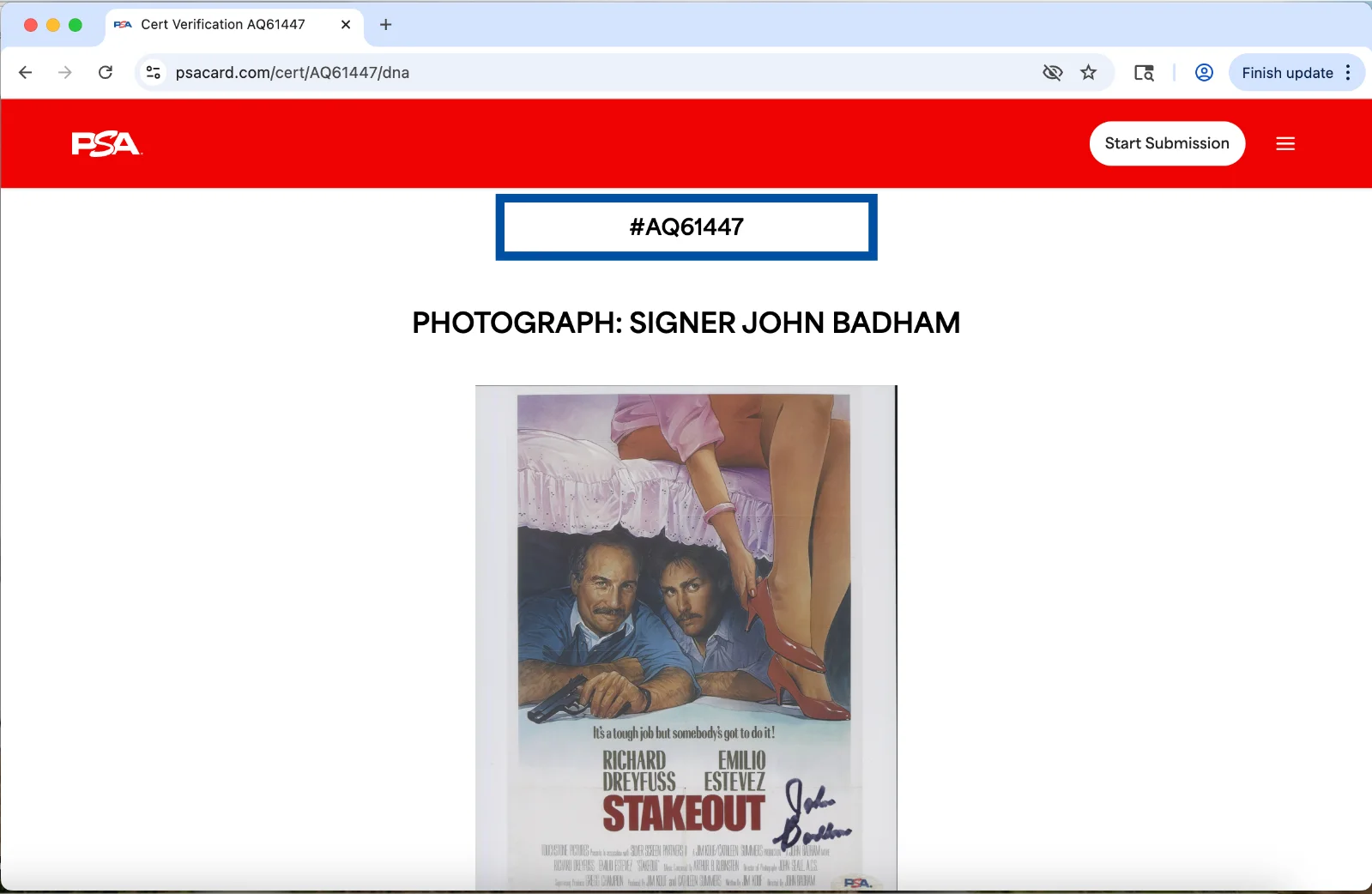 John Badham — John Badham signed 8x10 photo autograph PSA DNA director Stakeout, image 3