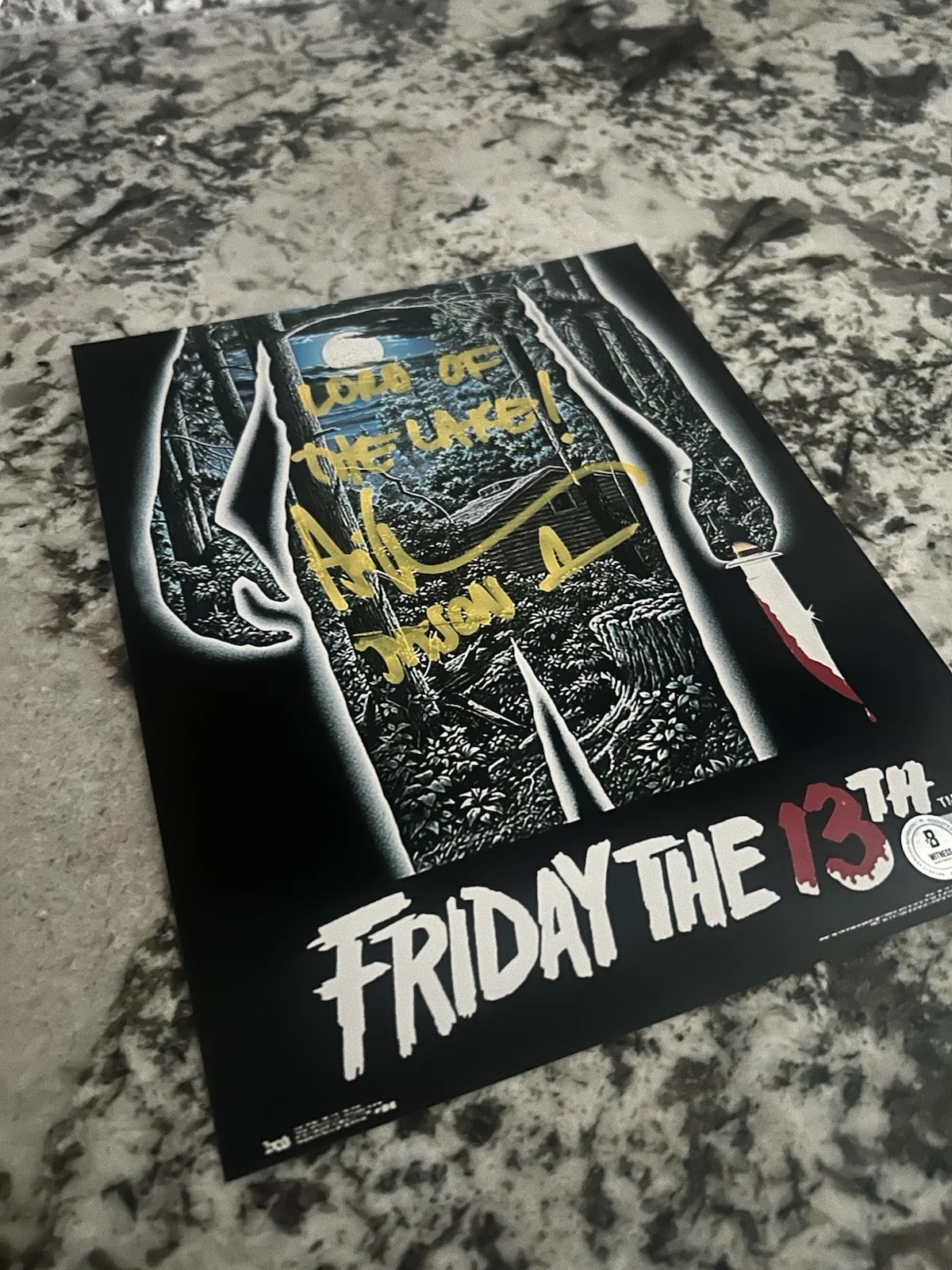 Ari Lehman Friday The 13th Signed 8x10 Inscribed “Lord Of The Lake” BAS COA, изображение 2
