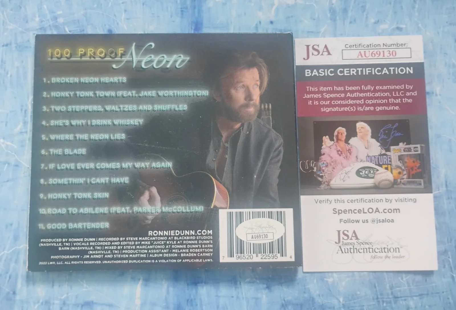 Ronnie Dunn Hand Signed JSA COA 100 Proof Neon CD - NO US TARIFFS, image 4