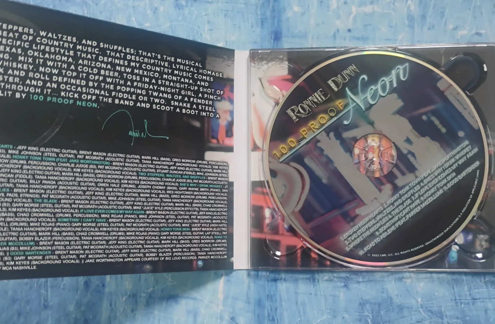 Ronnie Dunn Hand Signed JSA COA 100 Proof Neon CD - NO US TARIFFS, image 5