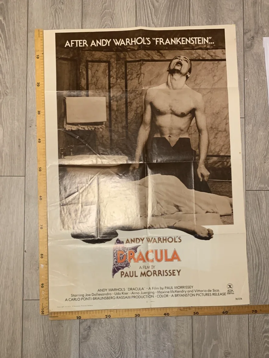 ANDY WARHOLS DRACULA AKA BLOOD FOR DRACULA ORIG US 1 ST UDO KIER JOE DALLESANDRO, изображение 2