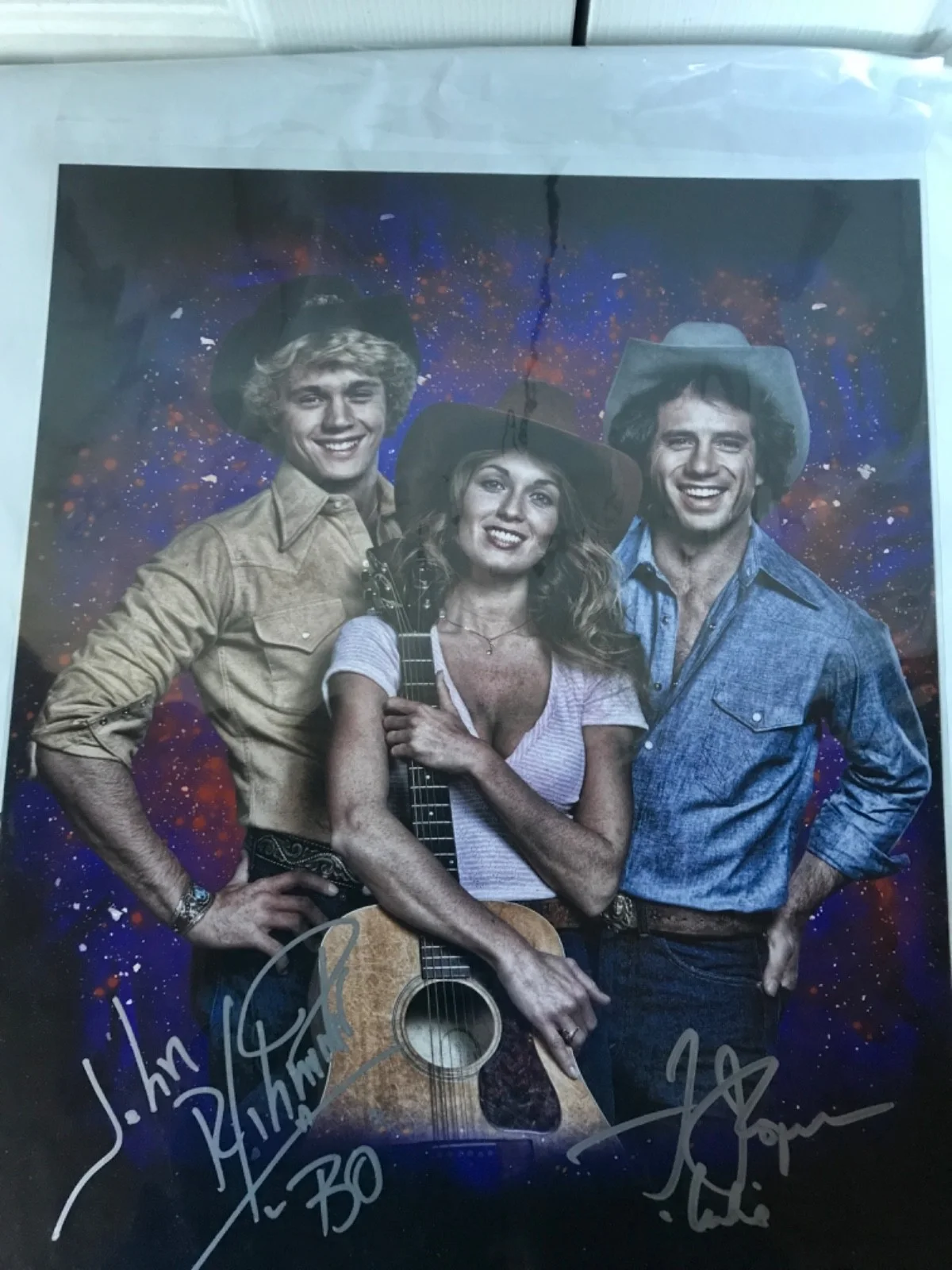 John Schneider, Tom Wopat — The Dukes of Hazzard Bo Luke Signed Autograph 11x14 Photo Schneider-Wopat JSA