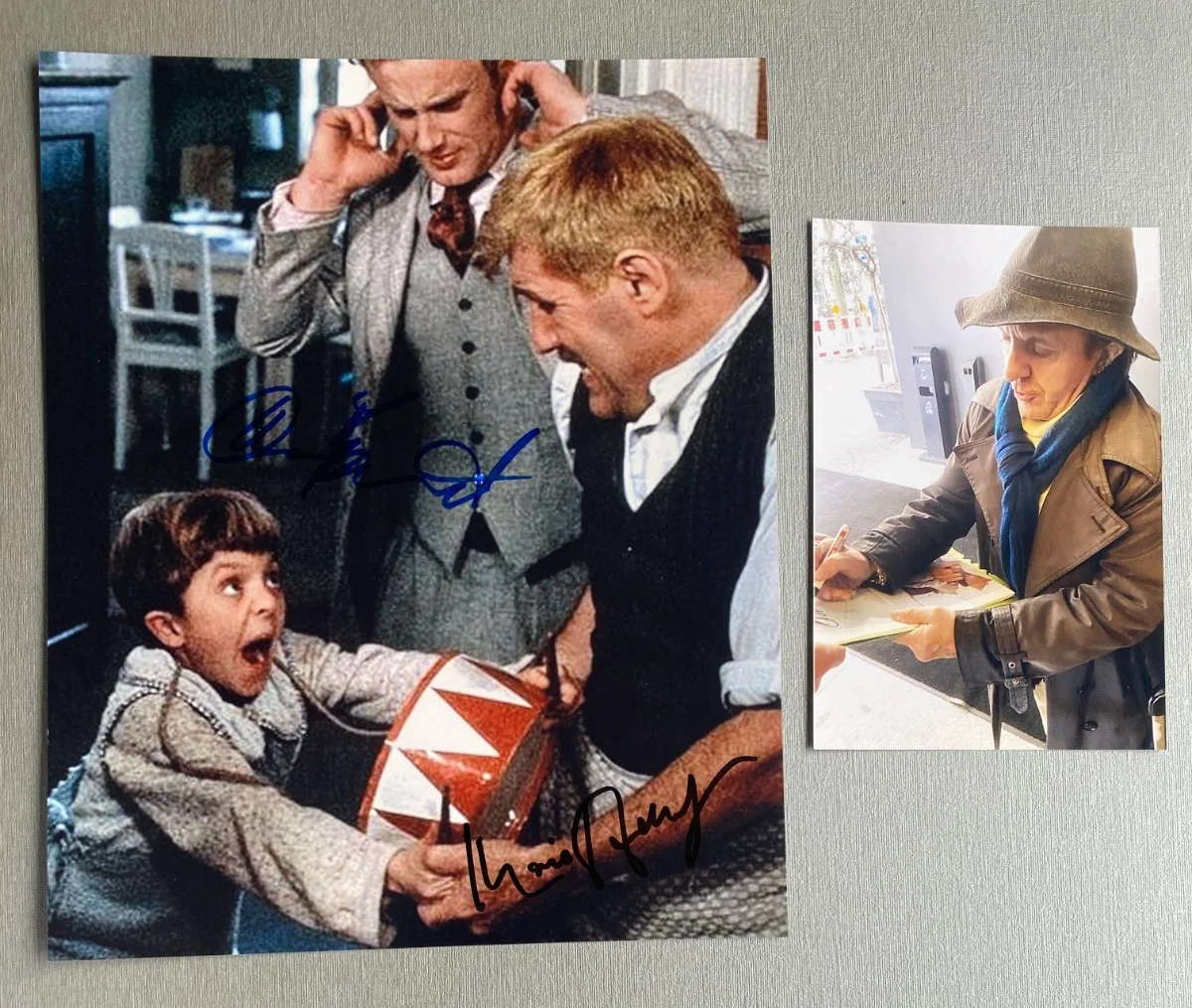 Mario Adorf & David Bennent — MARIO ADORF (†)& D. BENNENT 'The Tin Drum' in-person signed autograph 8x10 Photo