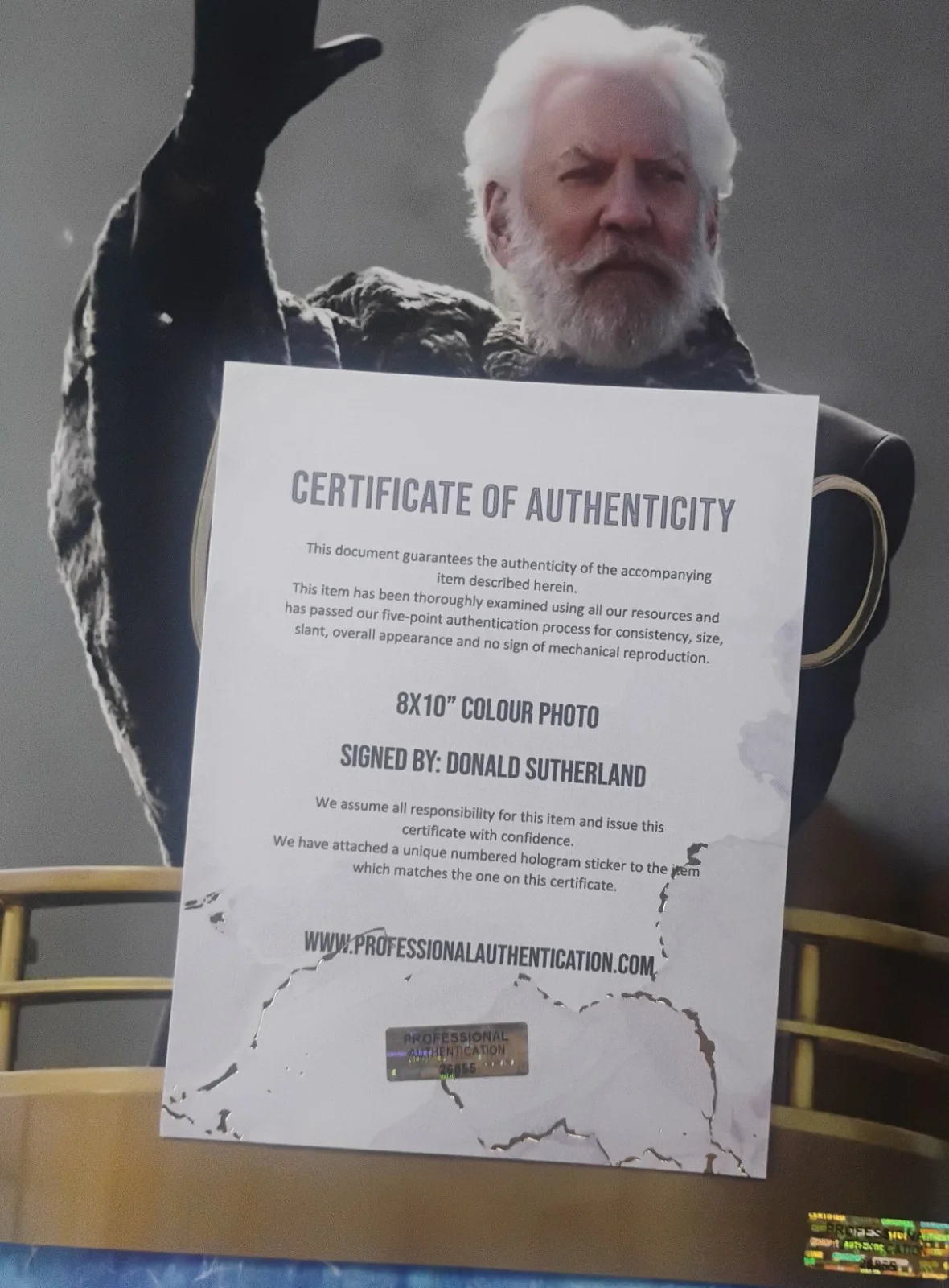 Donald Sutherland Hand Signed Autograph 8x10 Photo COA Hunger Games NO US TARIFF, image 4