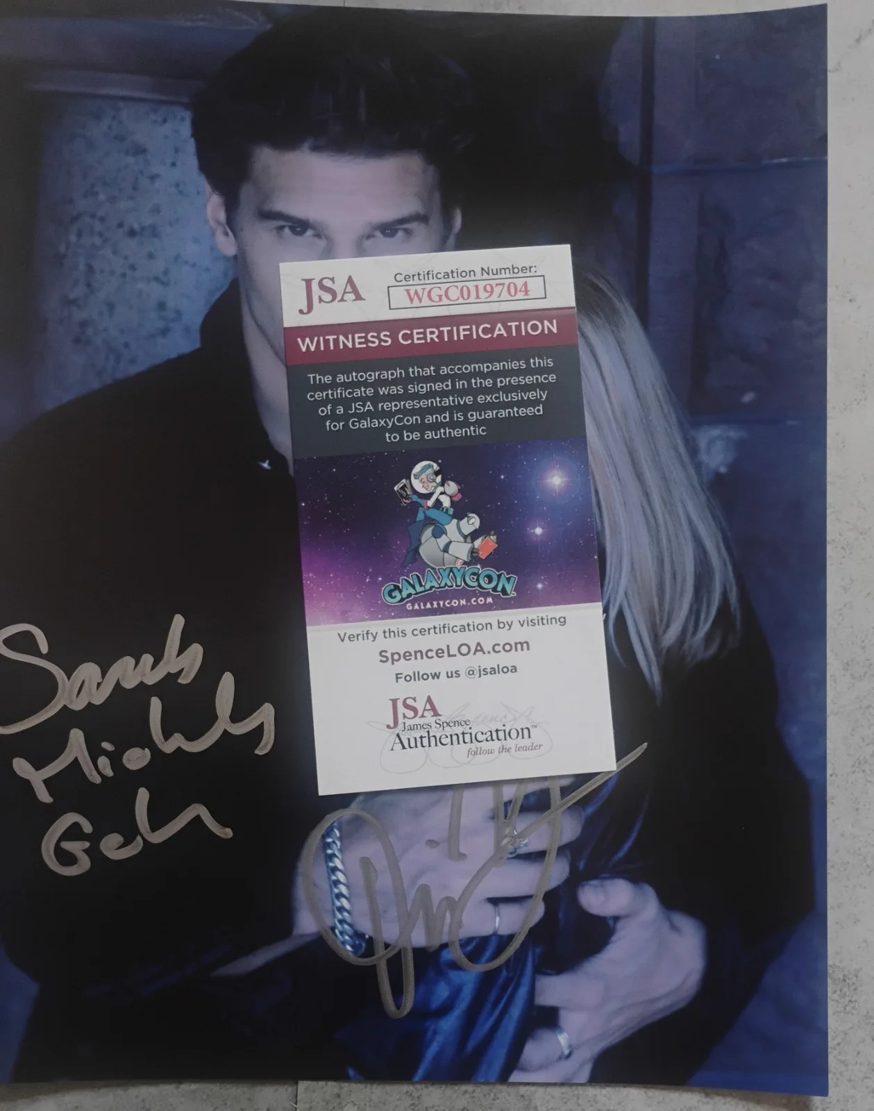 Sarah Michelle Gellar & David Boreanaz Hand Signed Autograph Photo JSA COA Buffy, изображение 4