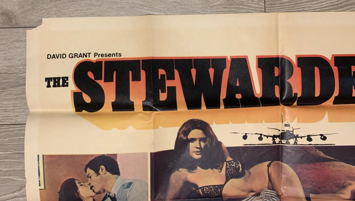 THE STEWARDESSES/WHITE CARGO 1969 DOUBLE BILL ORIGINAL UK QUAD CHRISTINA HART, изображение 3