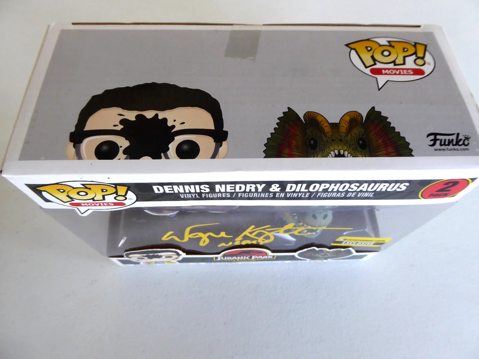 Wayne Knight Signed Dennis Nedry & Dilophosaurus Funko, Jurassic Park, JSA COA, изображение 4