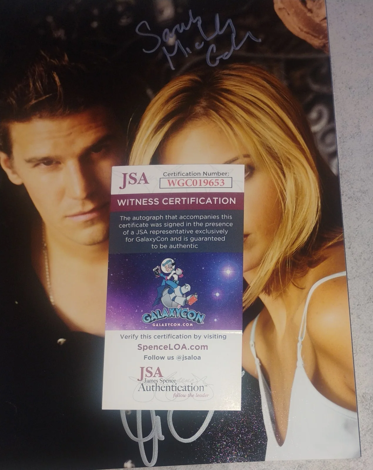 Sarah Michelle Gellar & David Boreanaz Hand Signed Autograph Photo JSA COA Buffy, изображение 4