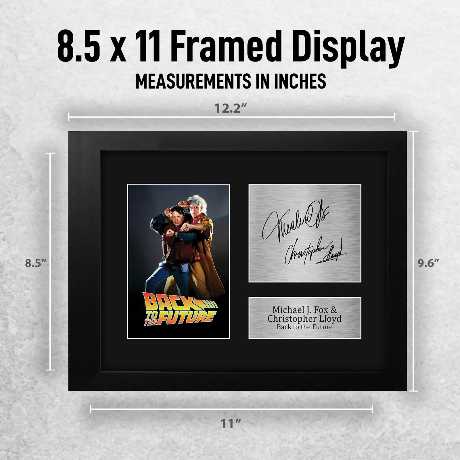 Back to the Future Printed Autograph USL Framed Signed Michael J Fox Christopher, image 2