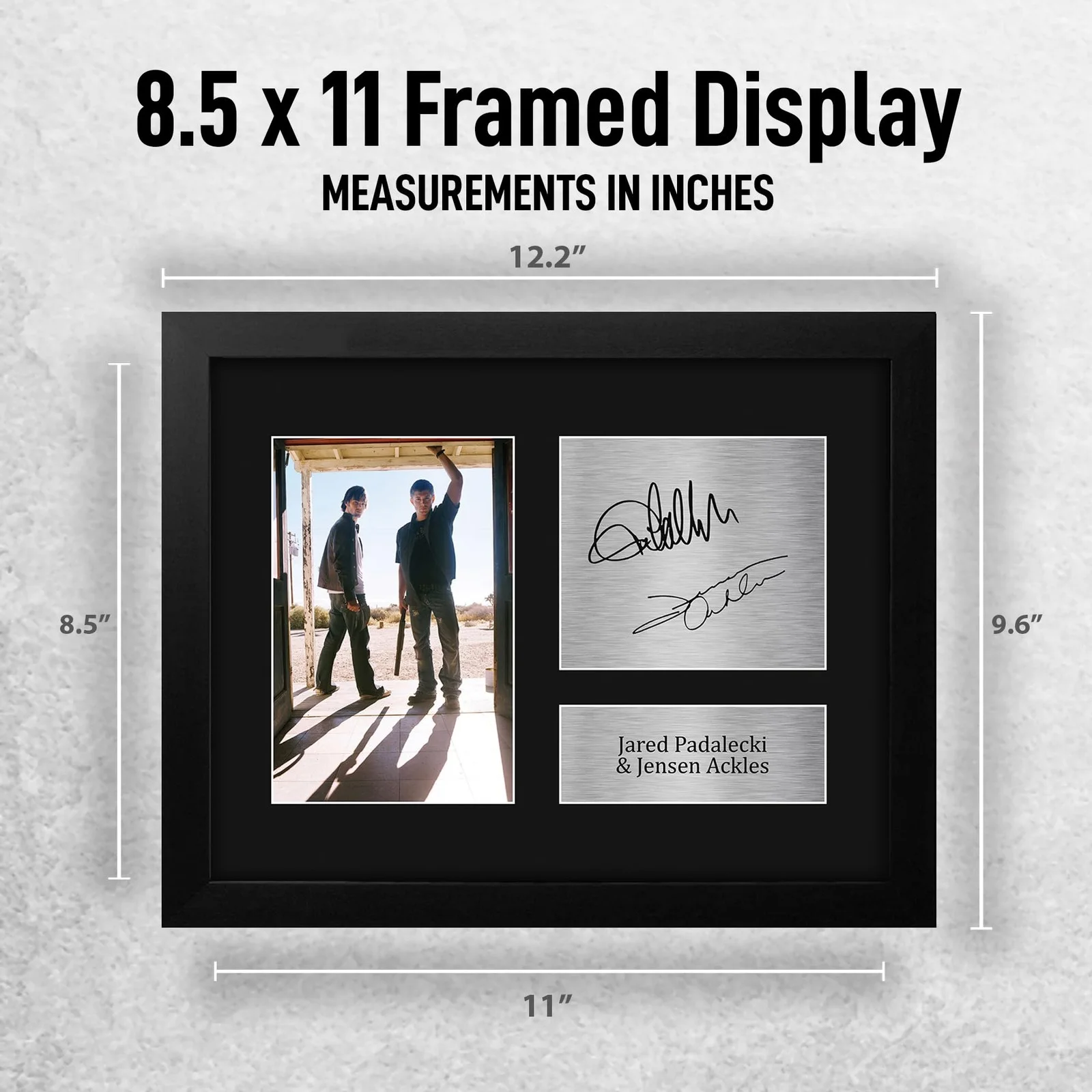 Jared Padalecki & Jensen Ackles Supernatural Framed Gifts Printed Signed, image 2
