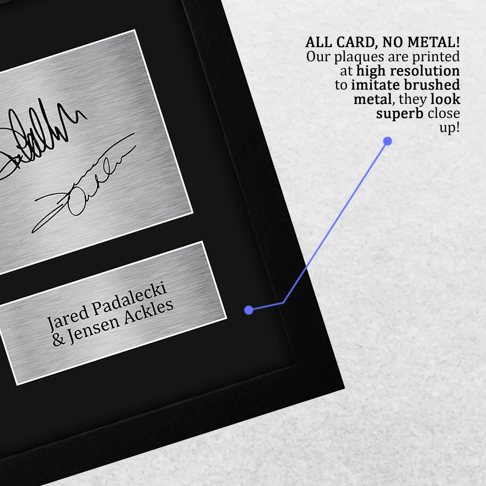 Jared Padalecki & Jensen Ackles Supernatural Framed Gifts Printed Signed, image 5