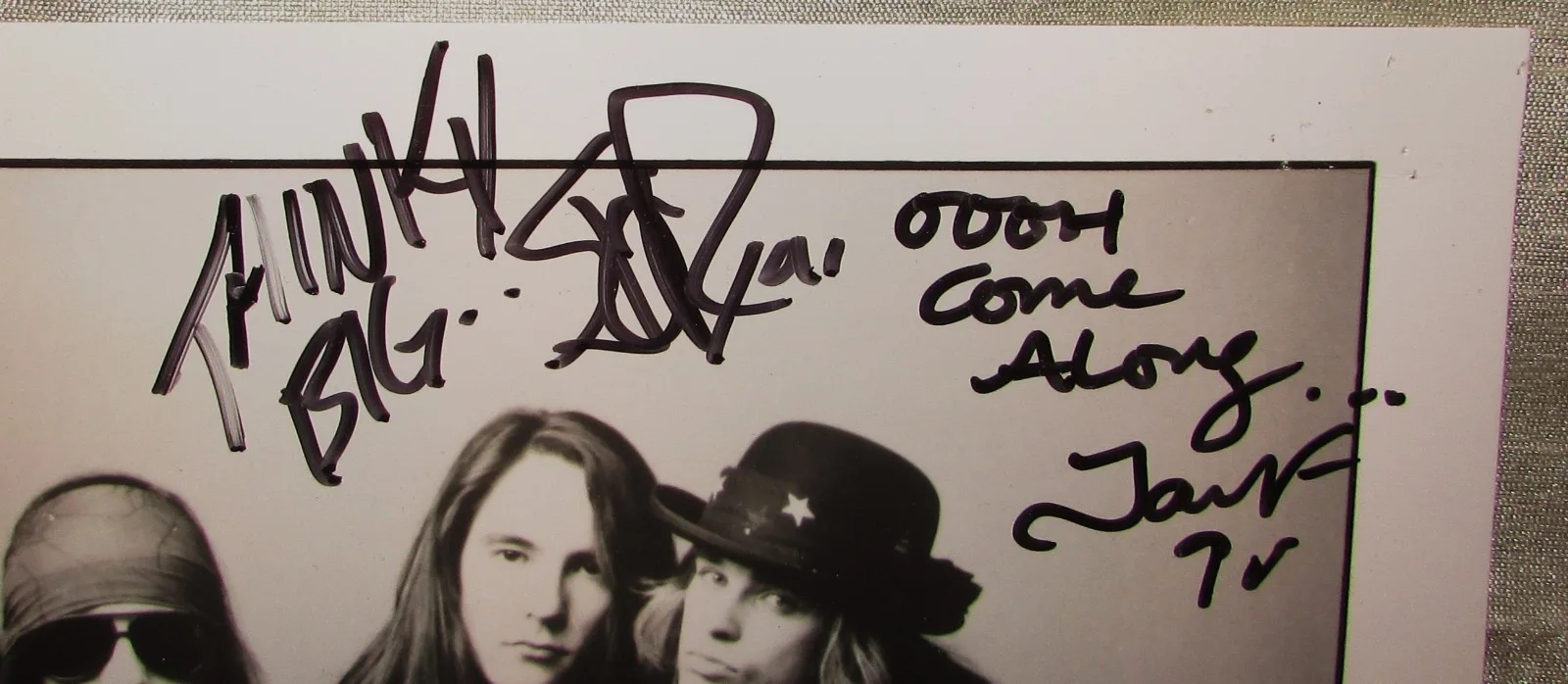 1990s HARD ROCK "BIG BAND" 8" X 10" B & W PHOTOGRAPH AUTOGRAPHED BY BAND MEMBERS, изображение 4