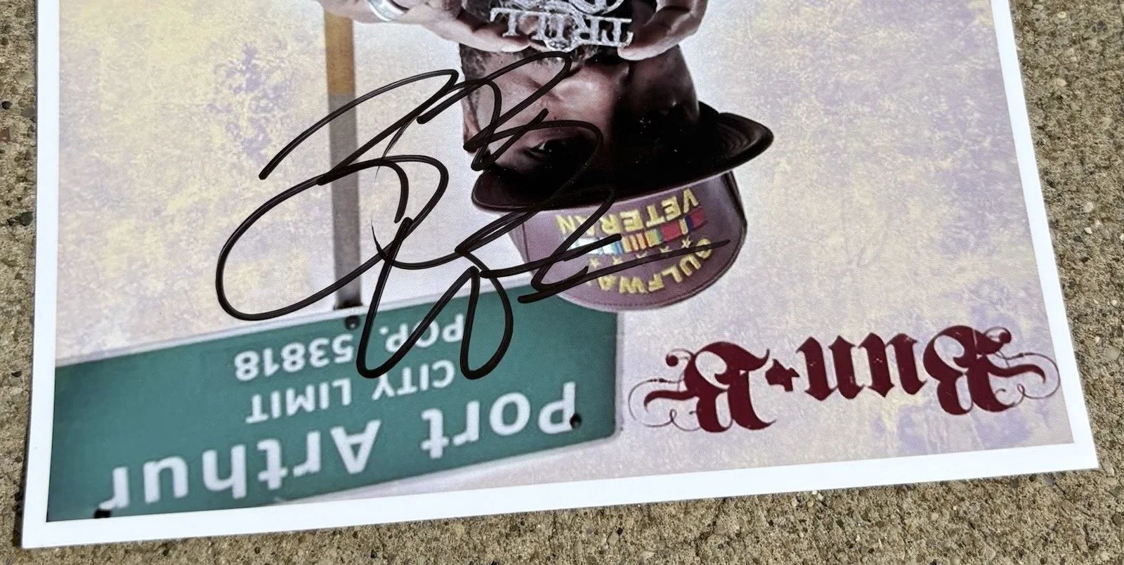 BUN B SIGNED 4x6 Port Arthur Photo UGK Trill Burgers, image 2