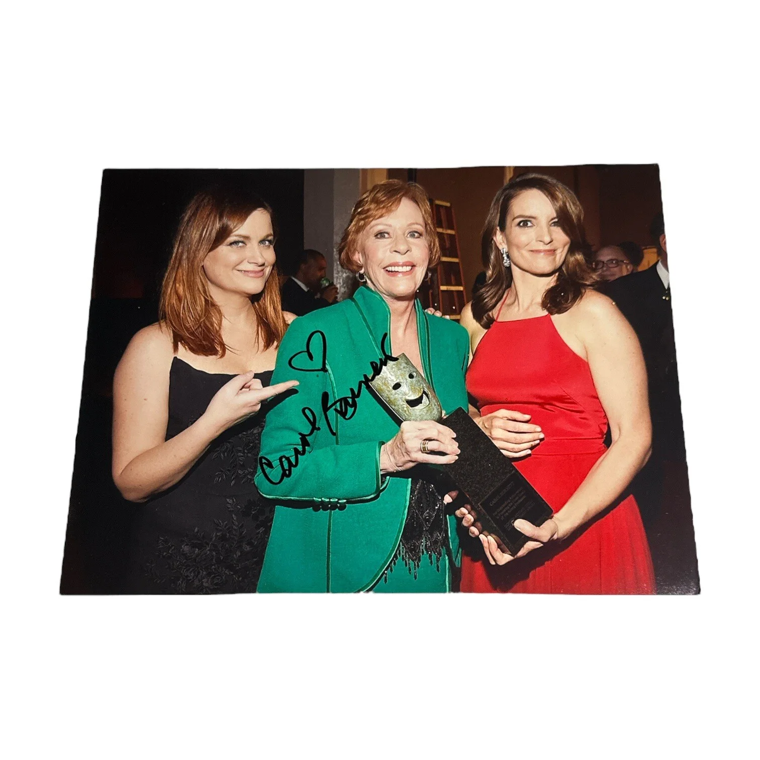 Carol Burnett — Carol Burnett Signed Autograph 8.5x11 Photo w/ Tina Fey & Amy Poehler! TV Star!