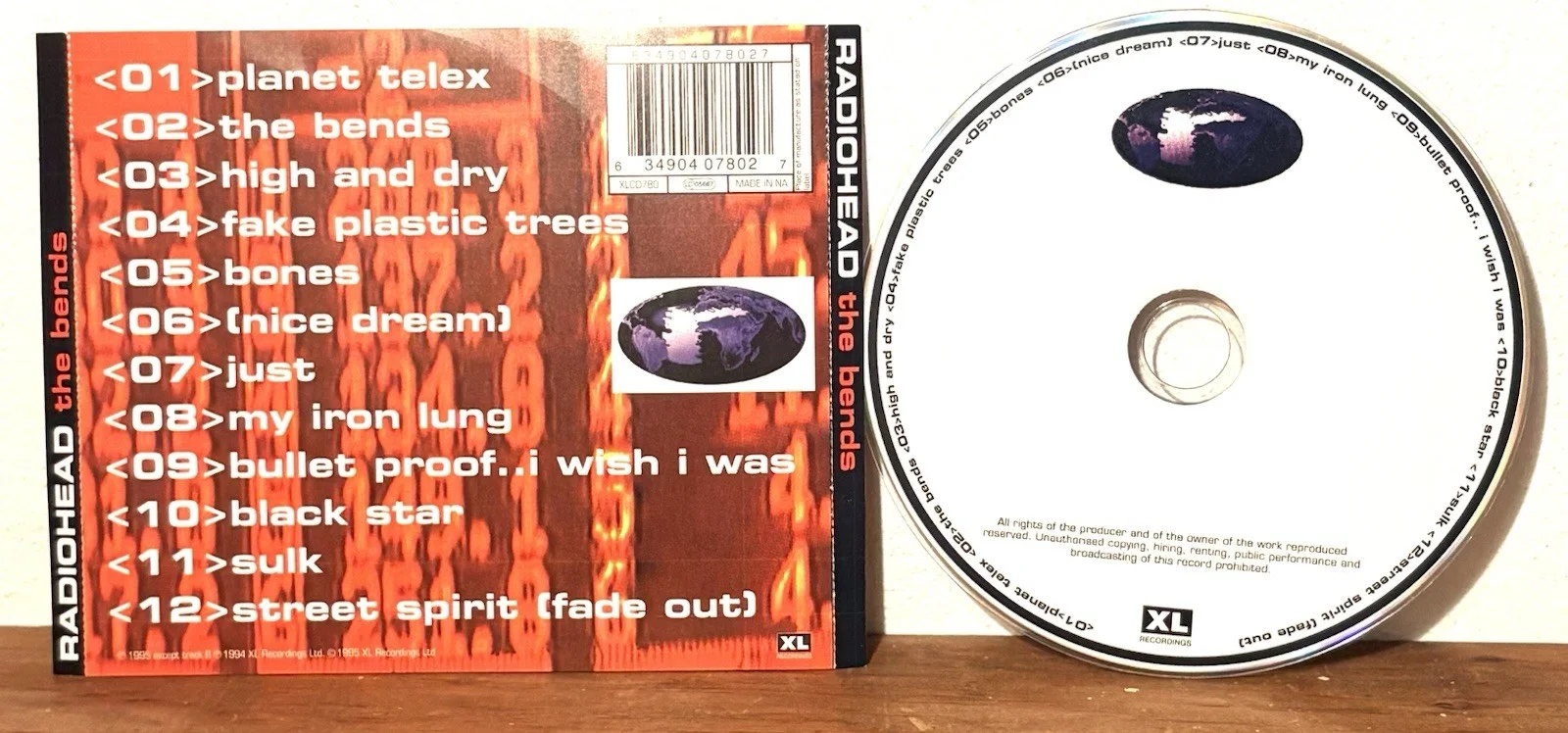 RADIOHEAD SIGNED CD JSA LETTER OF AUTHENTICITY The Bends, image 2