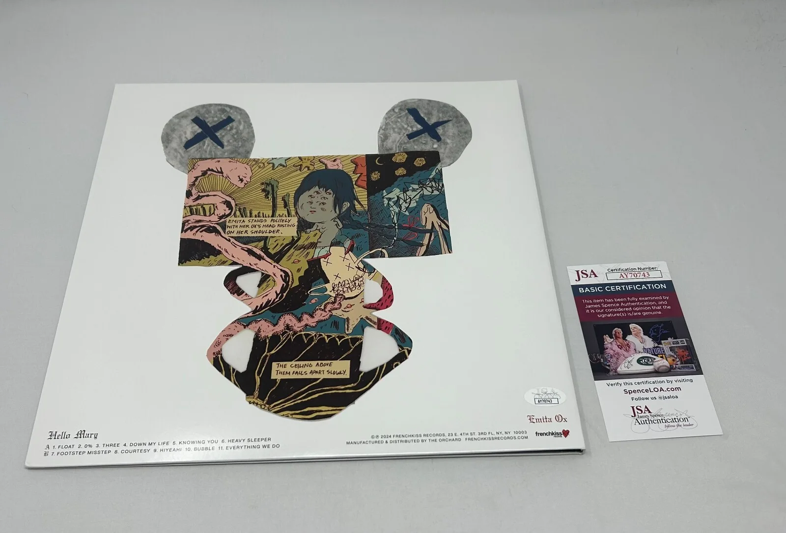 Hello Mary signed Emita Ox Album JSA COA, image 2