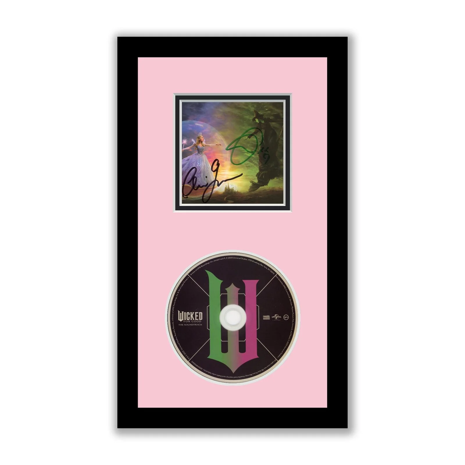 Ariana Grande, Cynthia Erivo — Wicked 2 Ariana Grande Cynthia Erivo Autograph Signed Framed CD Soundtrack ACOA