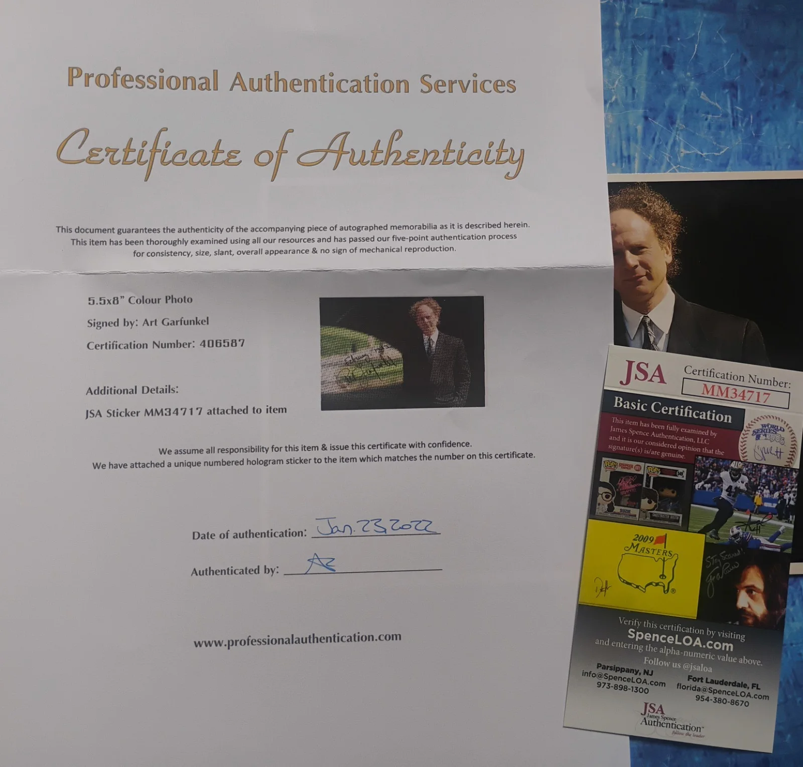 Art Garfunkel Hand Signed Autograph Photo JSA COA - NO US TARIFFS, image 4