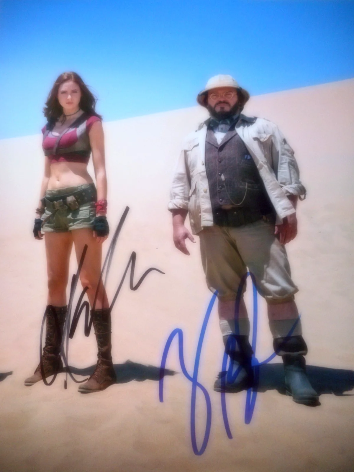 Jack Black, Karen Gillan — Karen Gillan & Jack Black autographed Jumanji 8x10 Photo COA & Holo, изображение 2