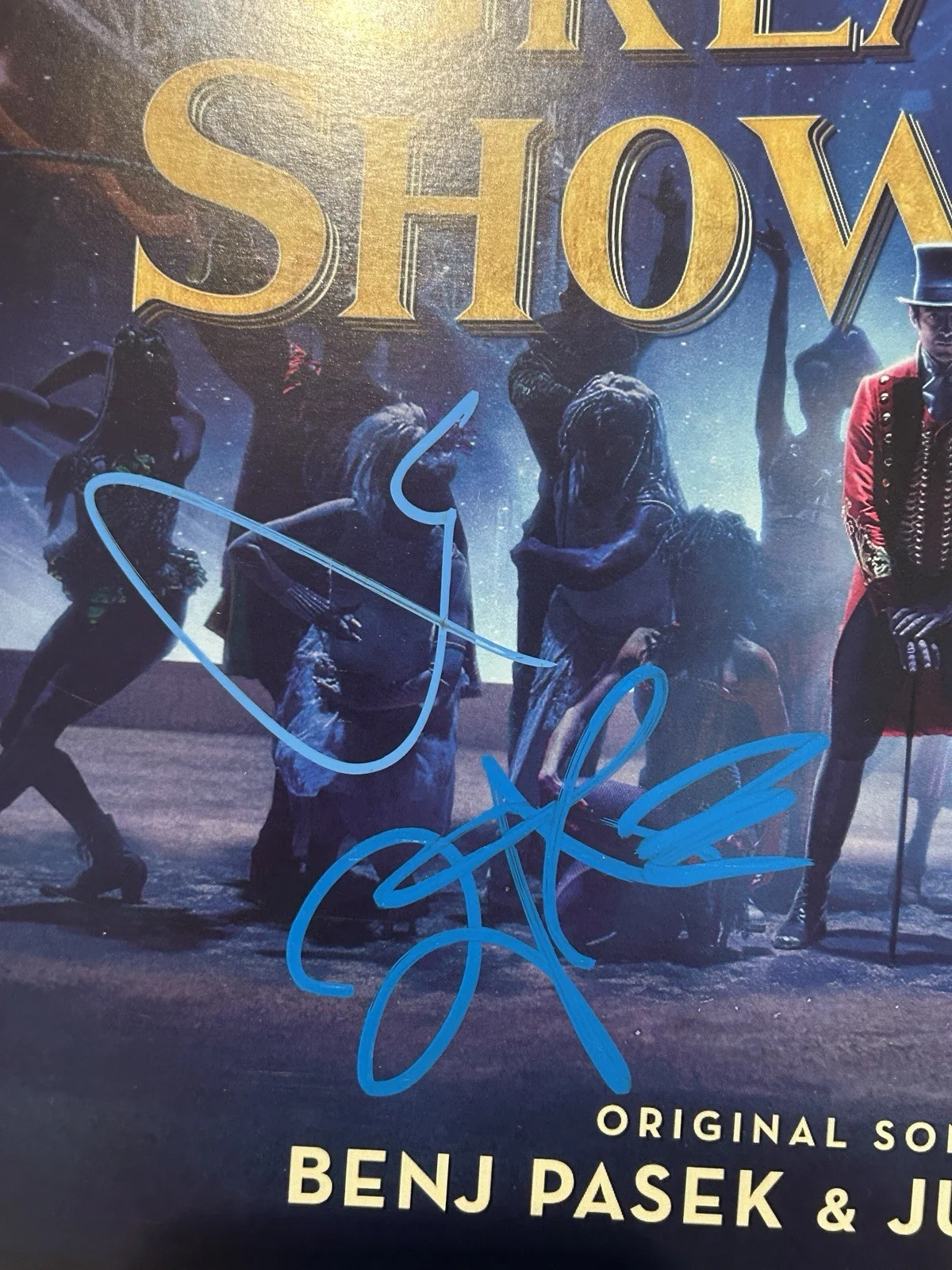 Zendaya Coleman Hugh Jackman Signed Autographed Greatest Showman Vinyl Beckett, image 3