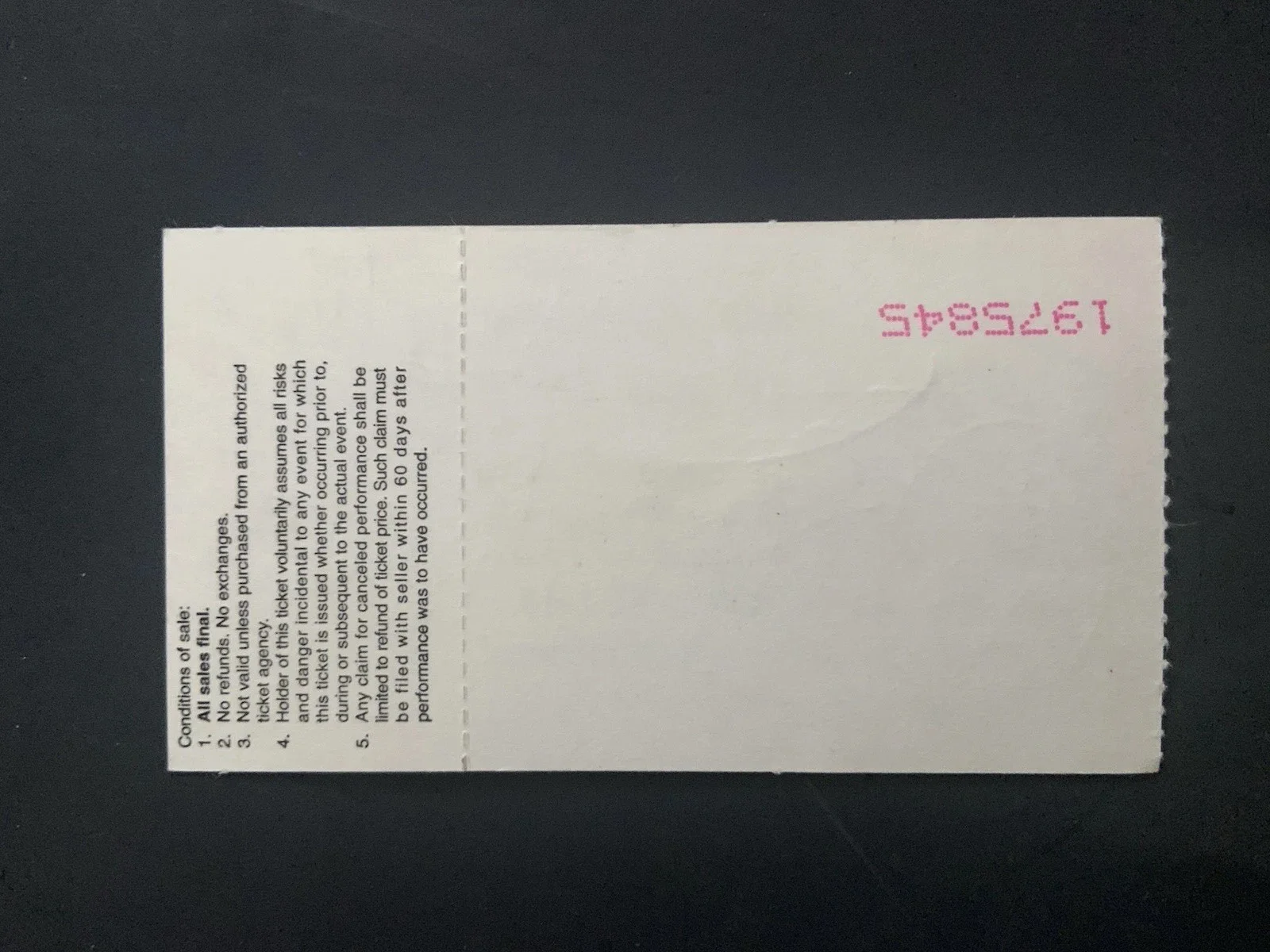 Dishwalla signed concert ticket stub, image 2
