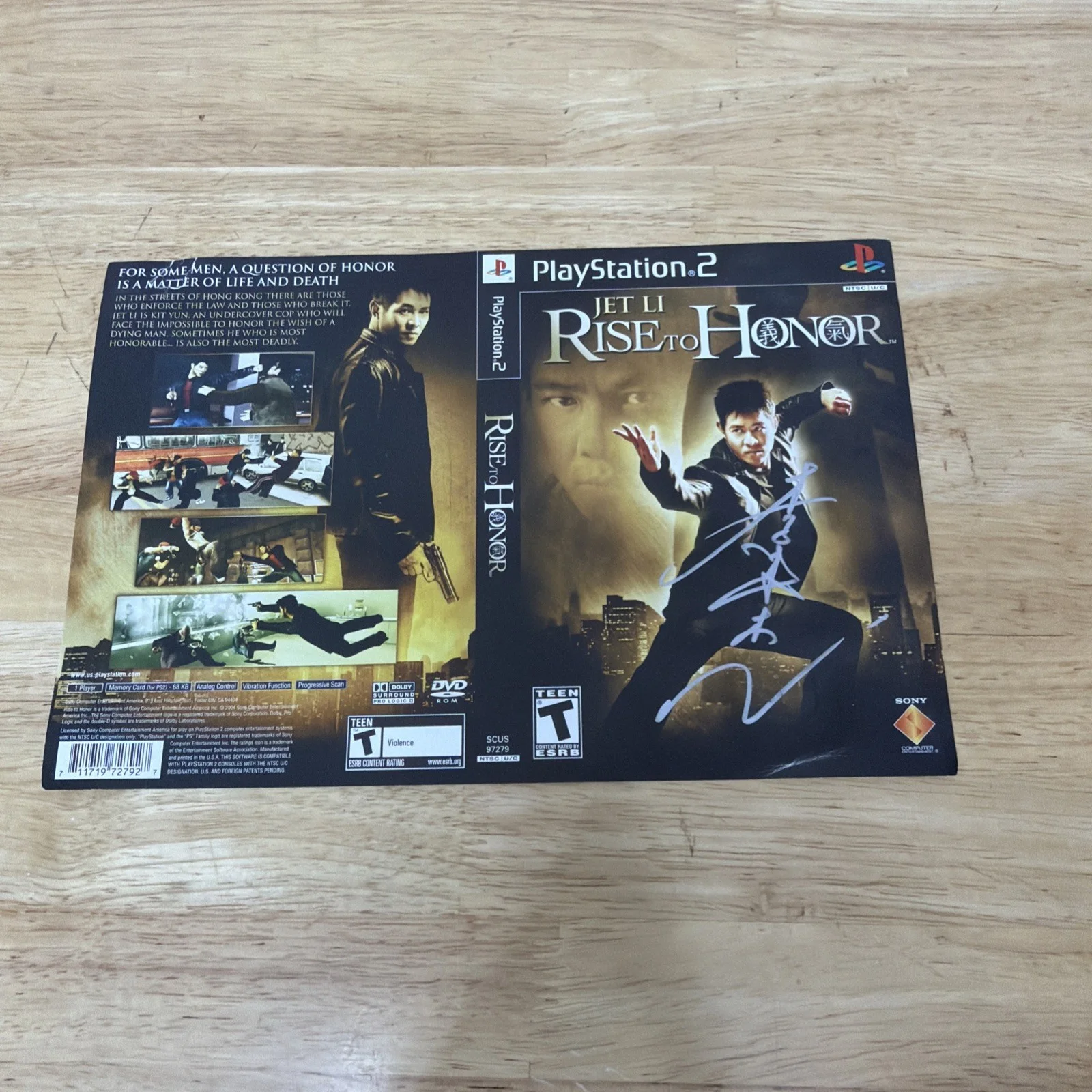 Jet Li — Jet Li Authentic Autograph *RARE* Rise to Honor Sony PlayStation Game