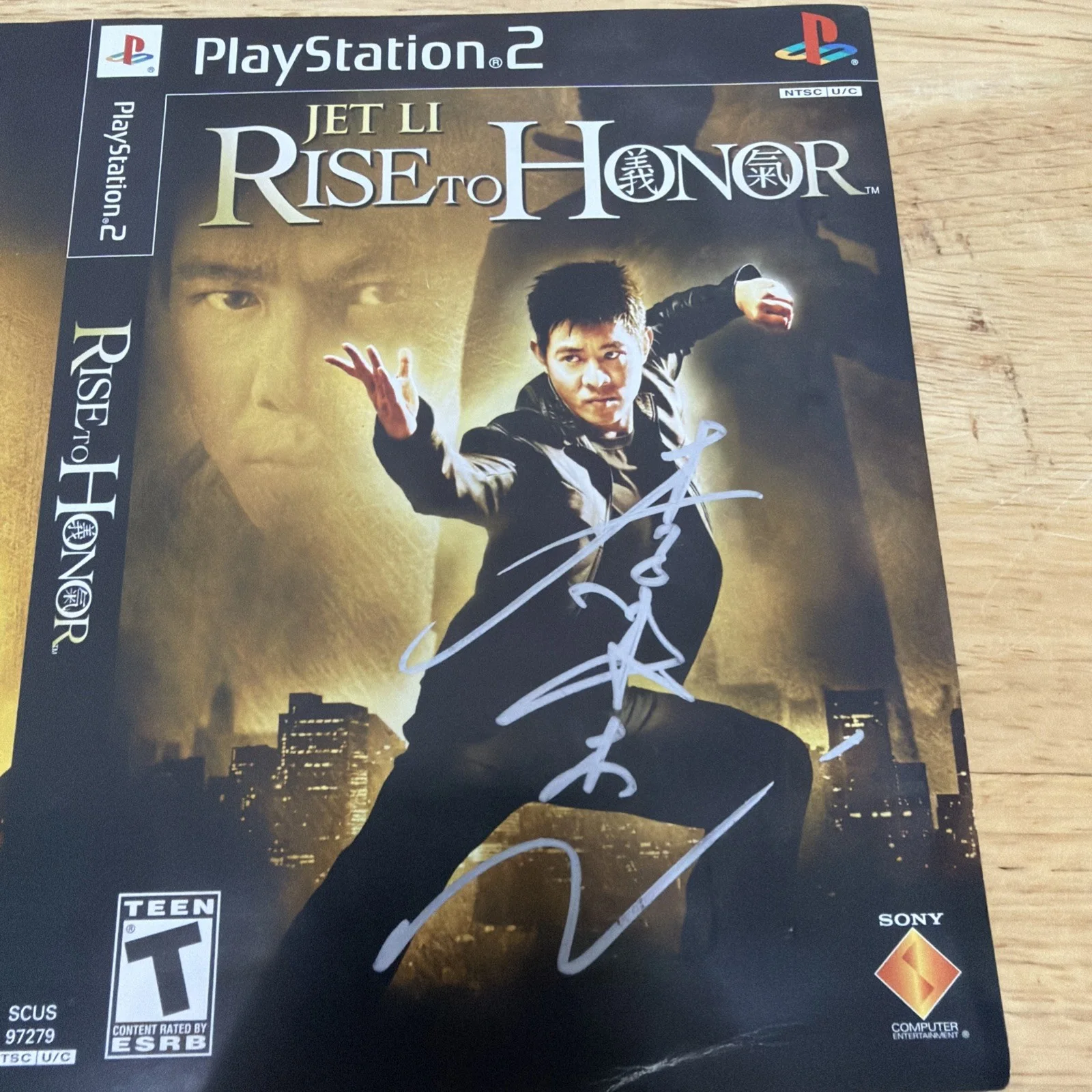 Jet Li — Jet Li Authentic Autograph *RARE* Rise to Honor Sony PlayStation Game, image 2