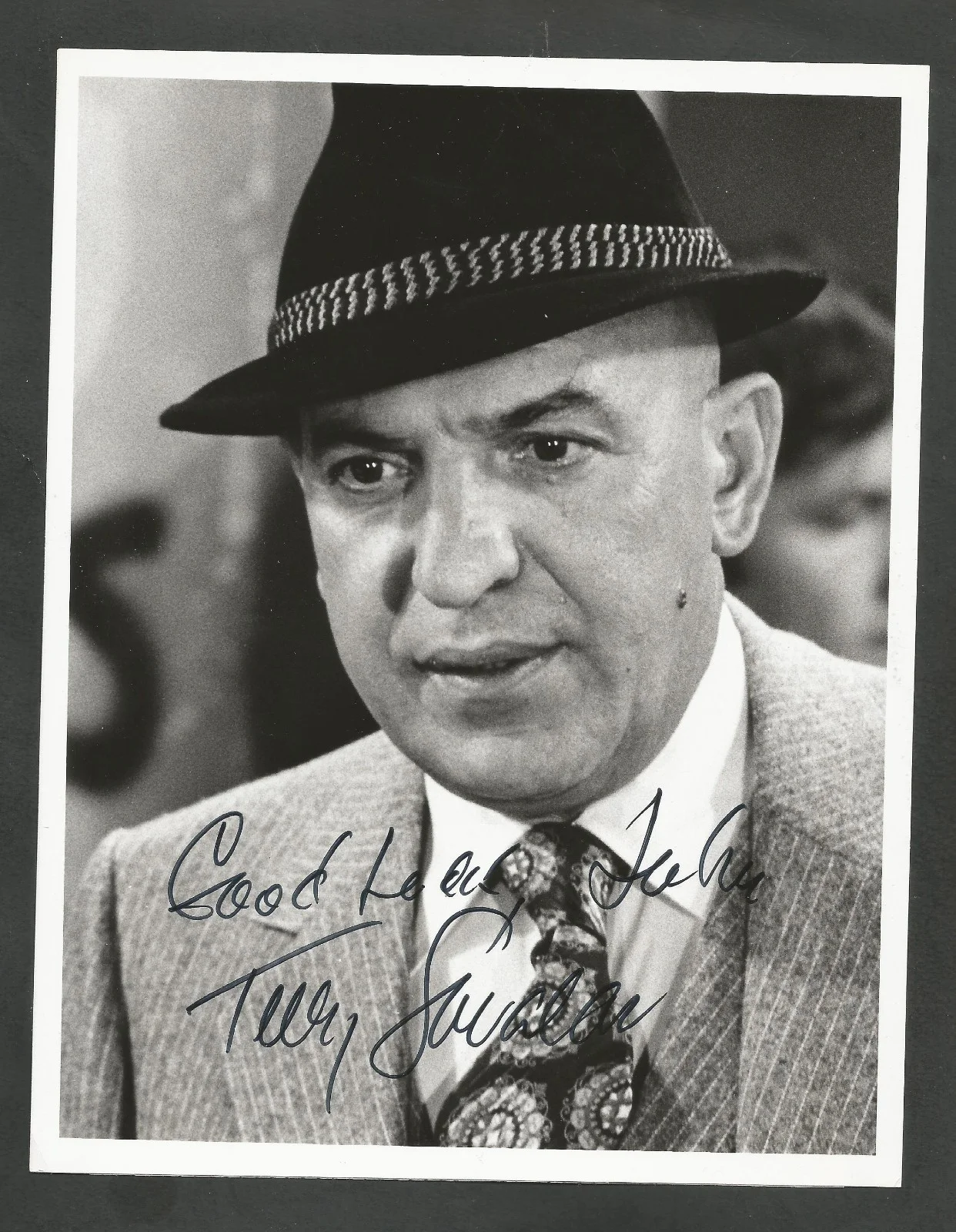 Telly Savalas — Original TELLY SAVALAS TV CBS Photo Portrait SIGNED Autograph series show Movie