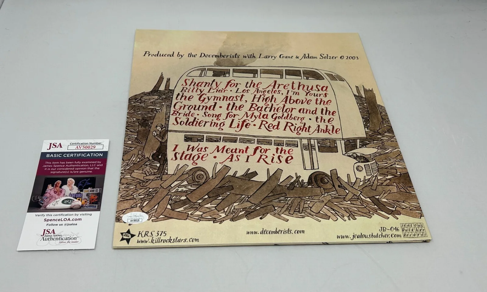The Decemberists signed Her Majesty Album JSA COA, image 2